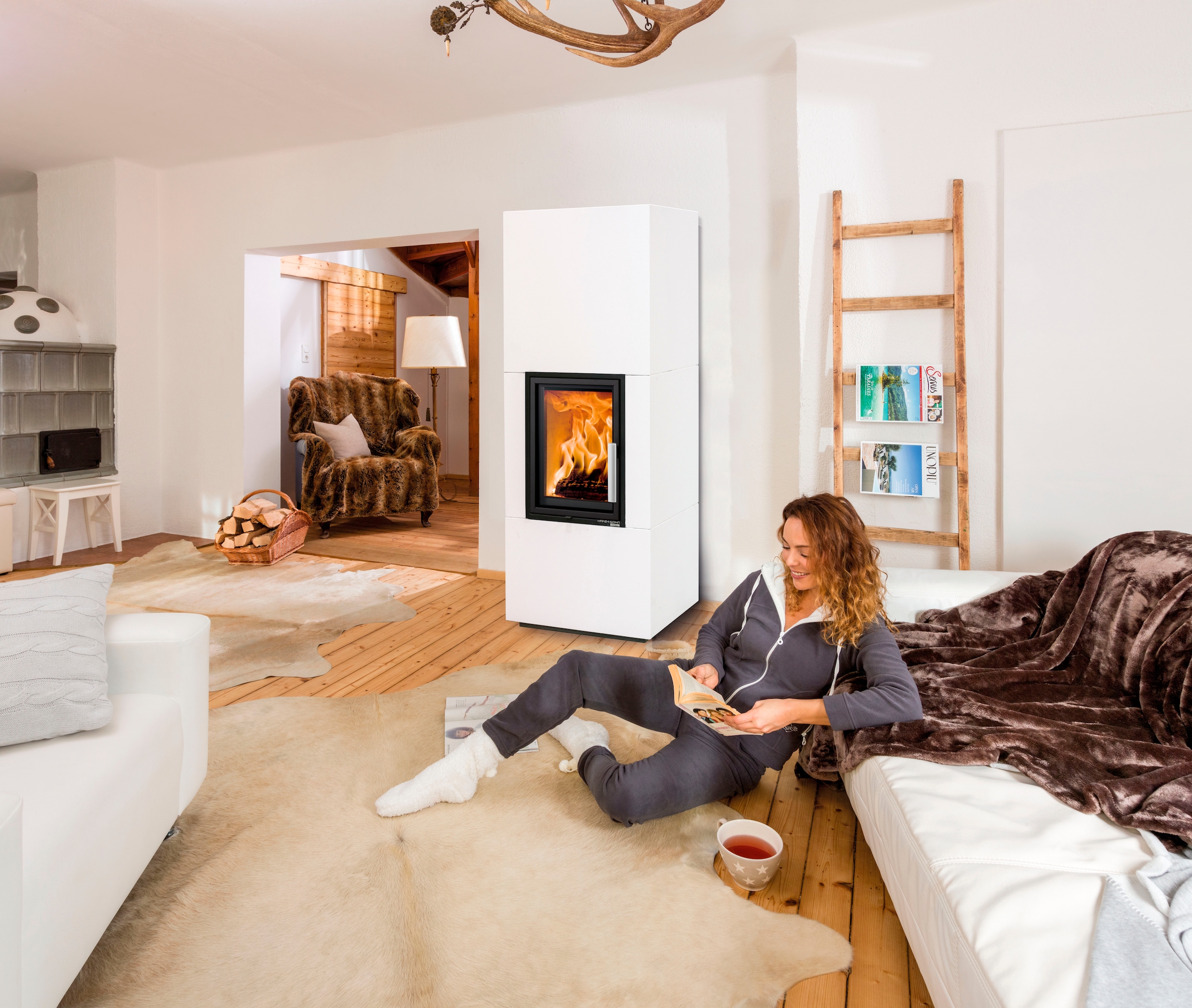 Haas + Sohn Kaminbausätze »DACHSTEIN mit Esprit IV =« Set, 