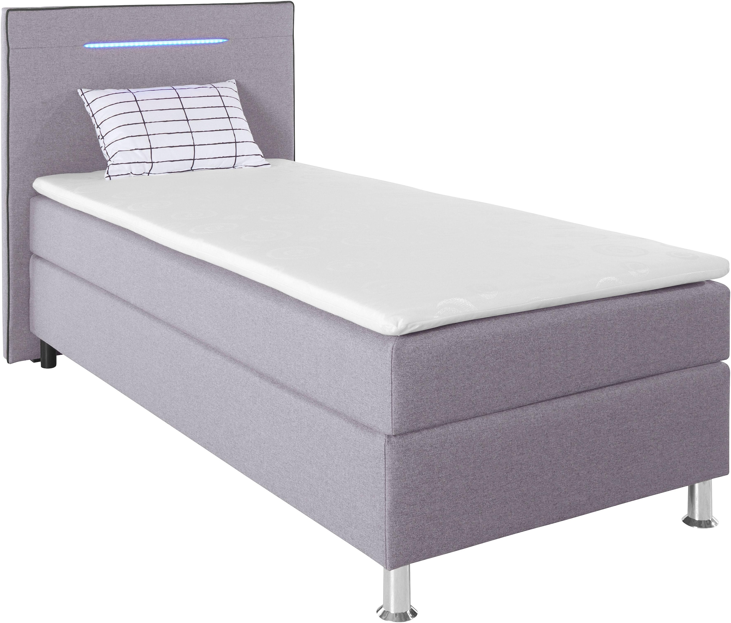 Bild von COLLECTION AB Boxspringbett, inkl. LED-Beleuchtung, Topper und Kissen