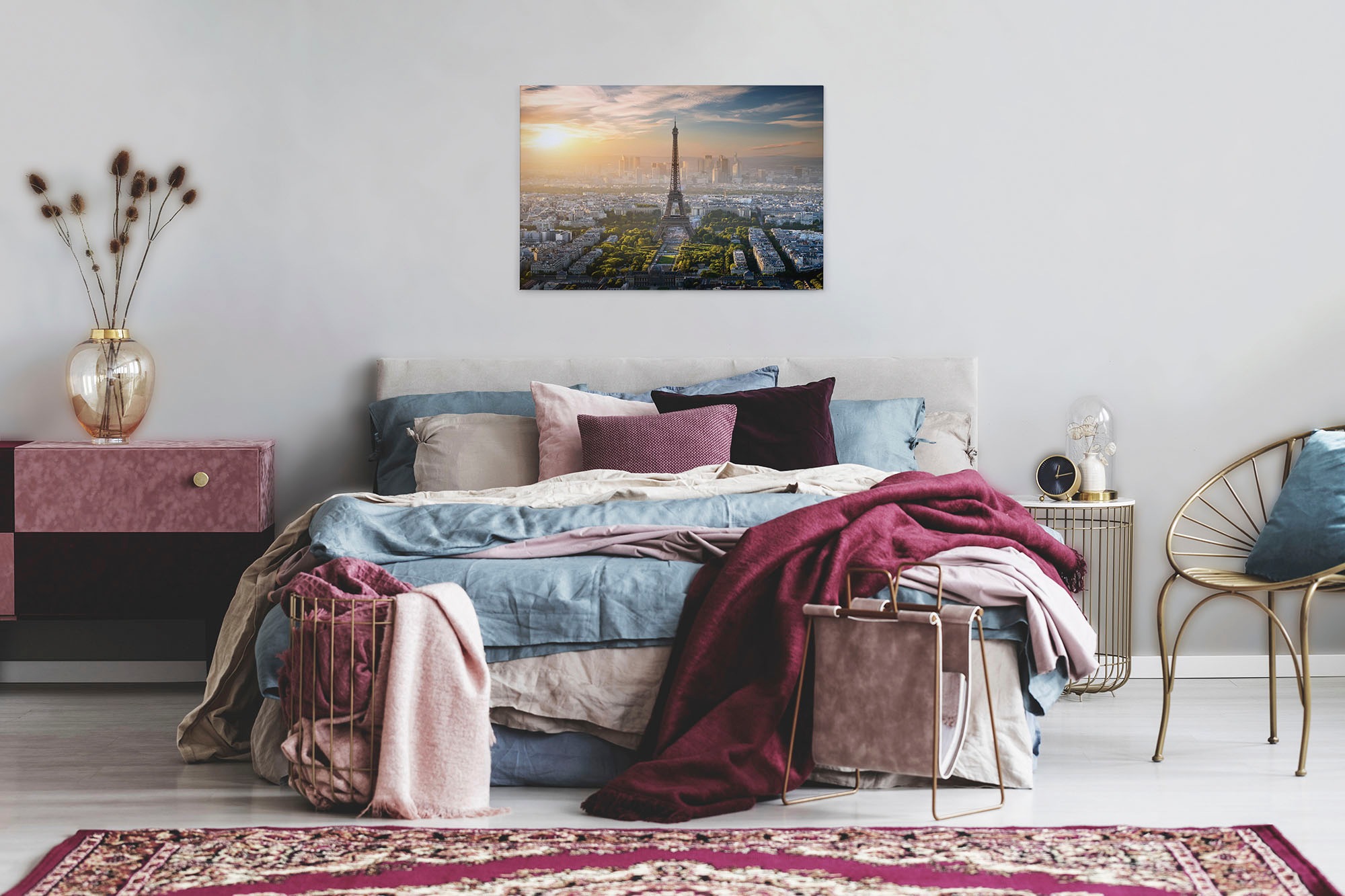 A.S. Création Leinwandbild »Eiffel Tower«, Kunst-Paris-Kinder, (1 St.), Paris Keilrahmen Bild Eiffelturm Leinwand-Bild Wohnzimmer modern Wand