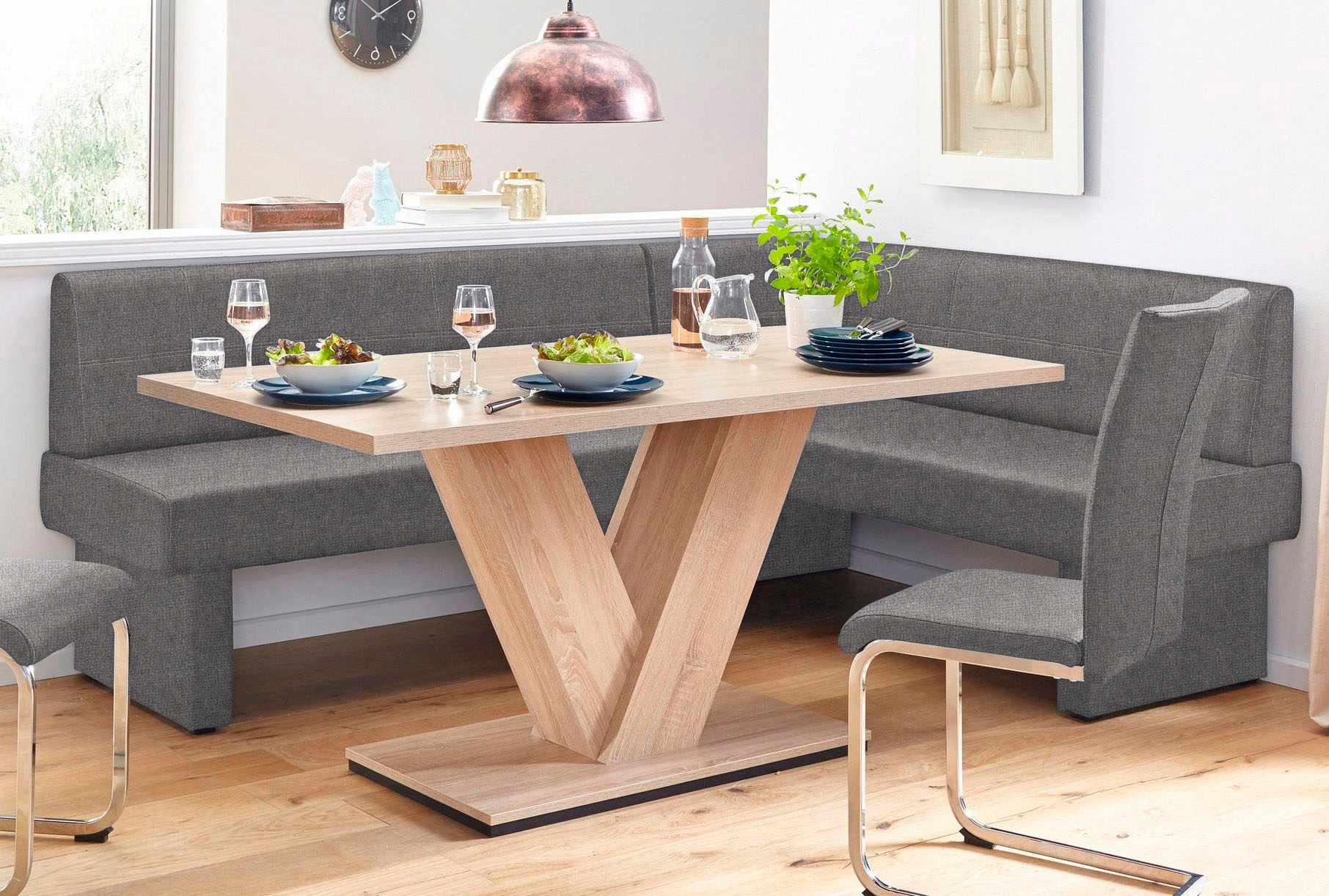 Home affaire Eckbank "Nils" Sitz und Rücken gepolstert, verschiedene Qualit günstig online kaufen