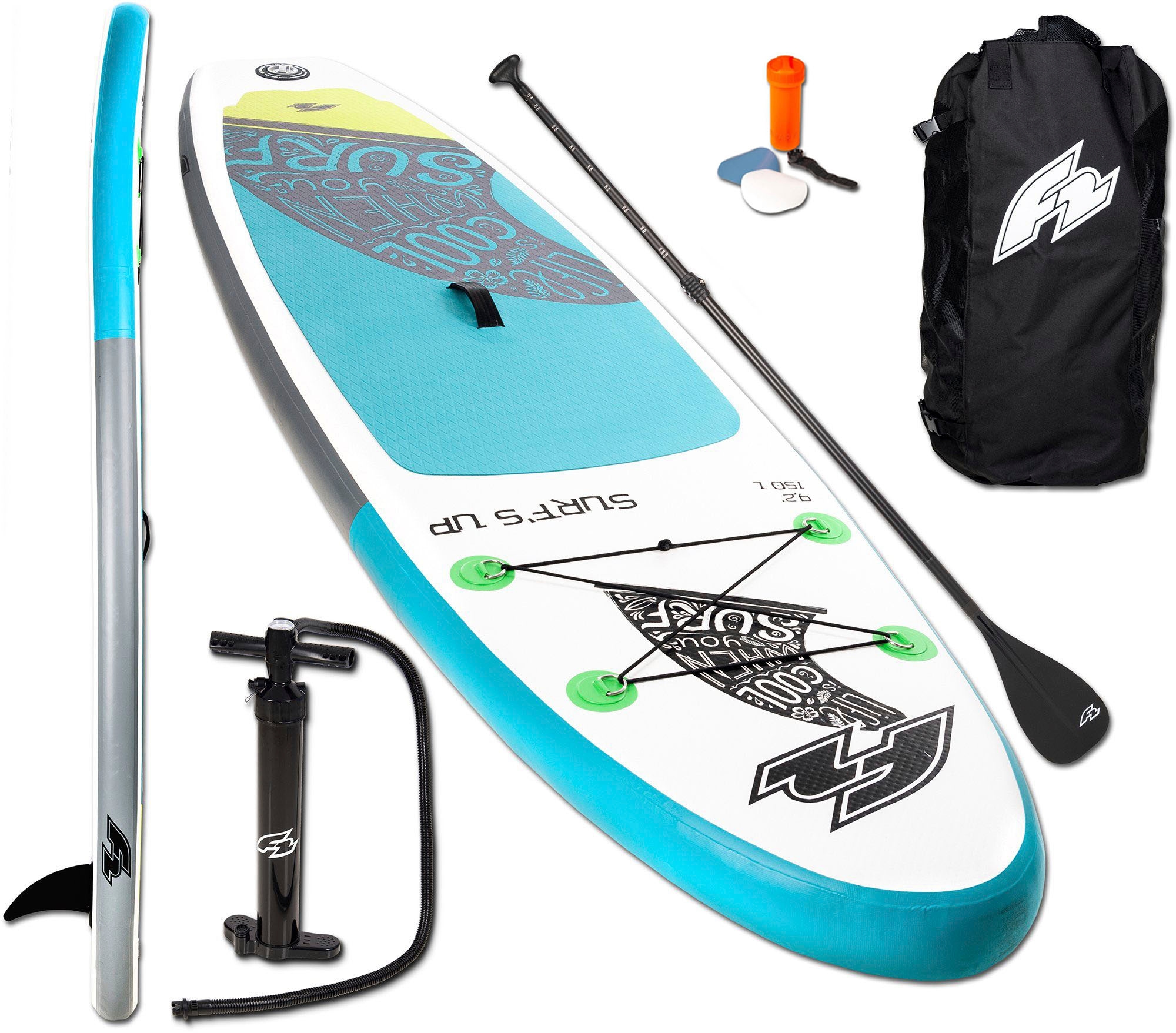 Inflatable SUP-Board “ Surf’s Up Kids“, (Set, 5 tlg mit Paddel), Stand Up Paddling blau 9,2 280 cm