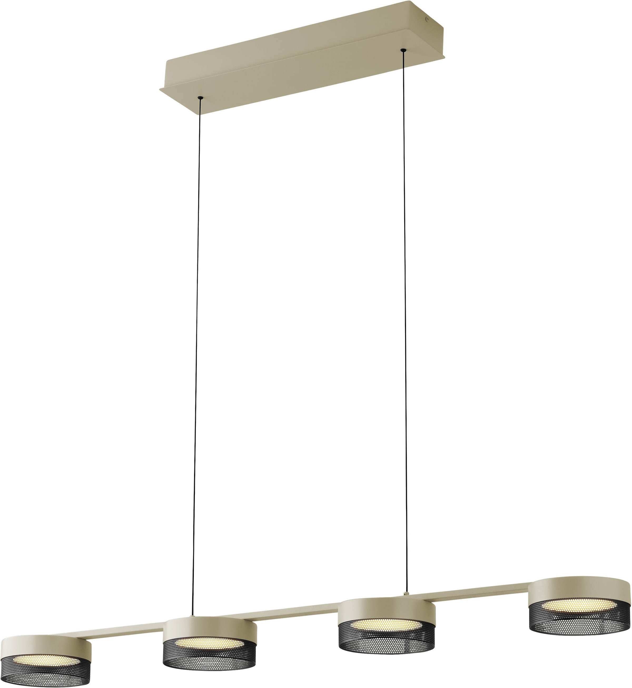 HELL höllisch gutes Licht LED Pendelleuchte »MESH« LED-Modul 1 Stk. Warmweiß Tastdimmer,  Stufenlos höhenverstellbar