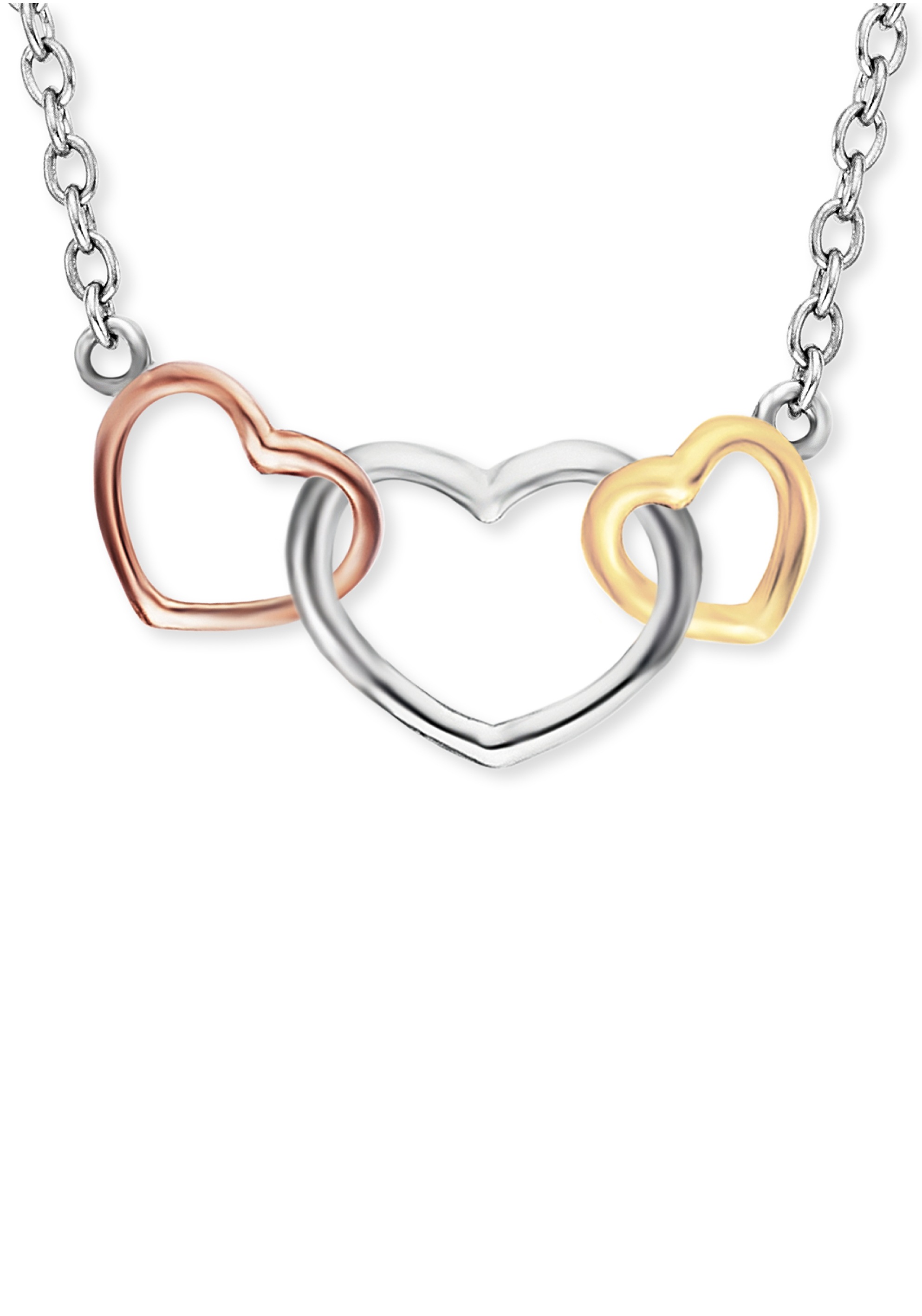 Engelsrufer Kette mit Anhänger »3 HERZEN TRICOLOR, ERN-WITHLOVE-03«