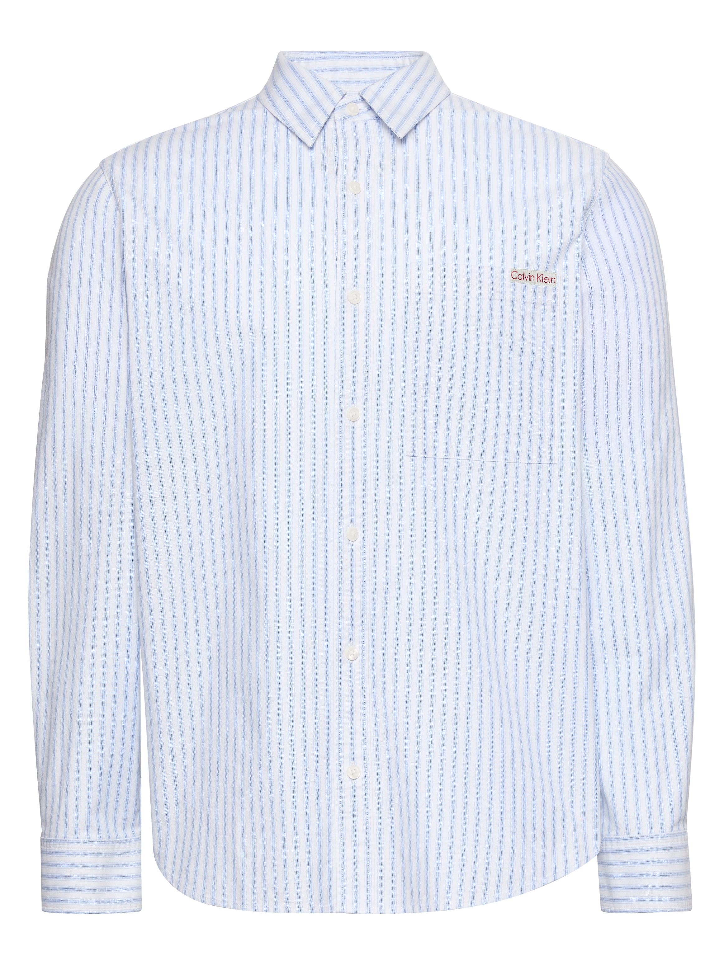 Calvin Klein Jeans Langarmhemd »STRIPE OXFORD CLASSIC SHIRT« Regular fit mit Rundhlsausschnitt