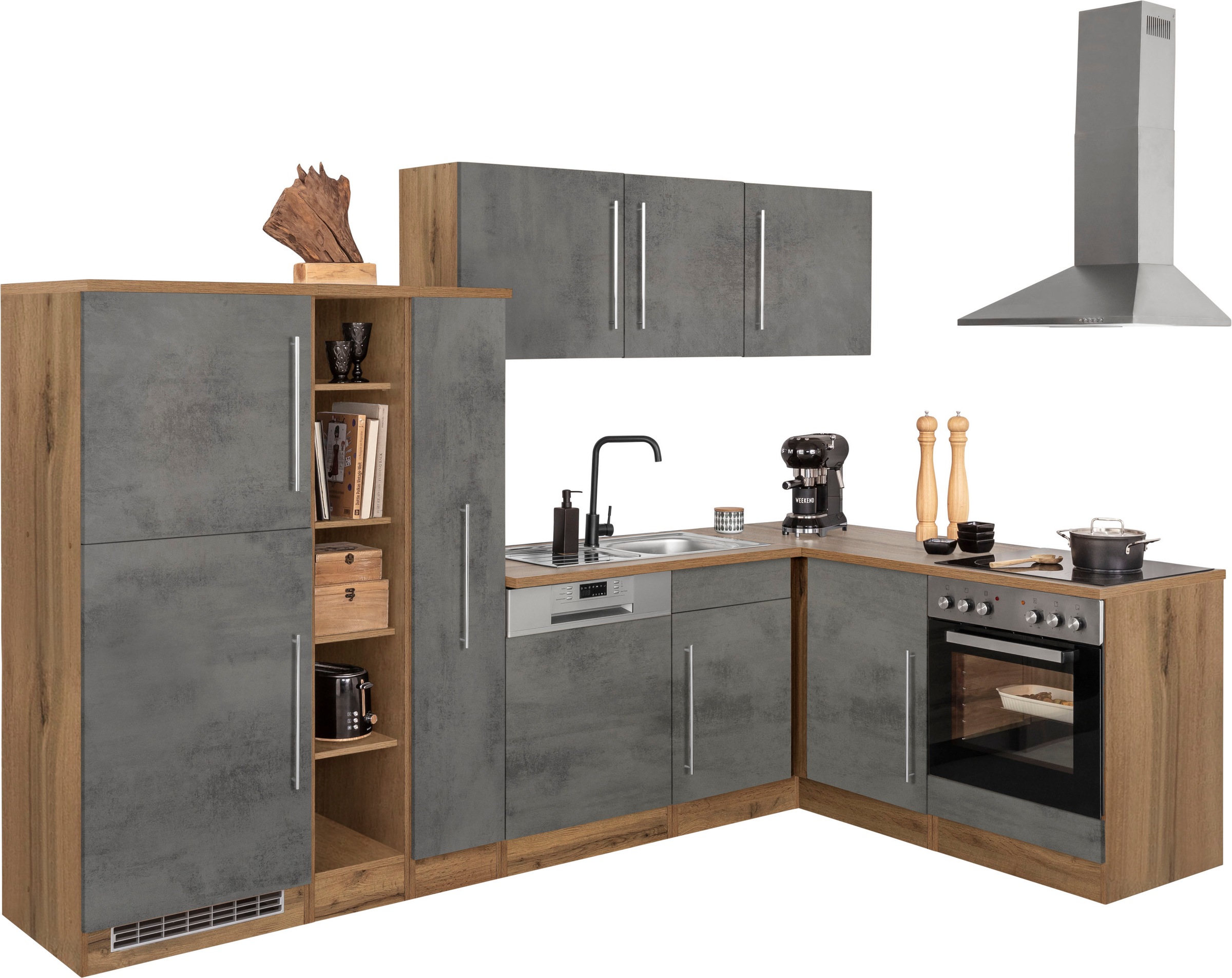 KOCHSTATION Winkelküche "KS-Samos", Stellbreite 290x170 cm, wahlweise mit E günstig online kaufen