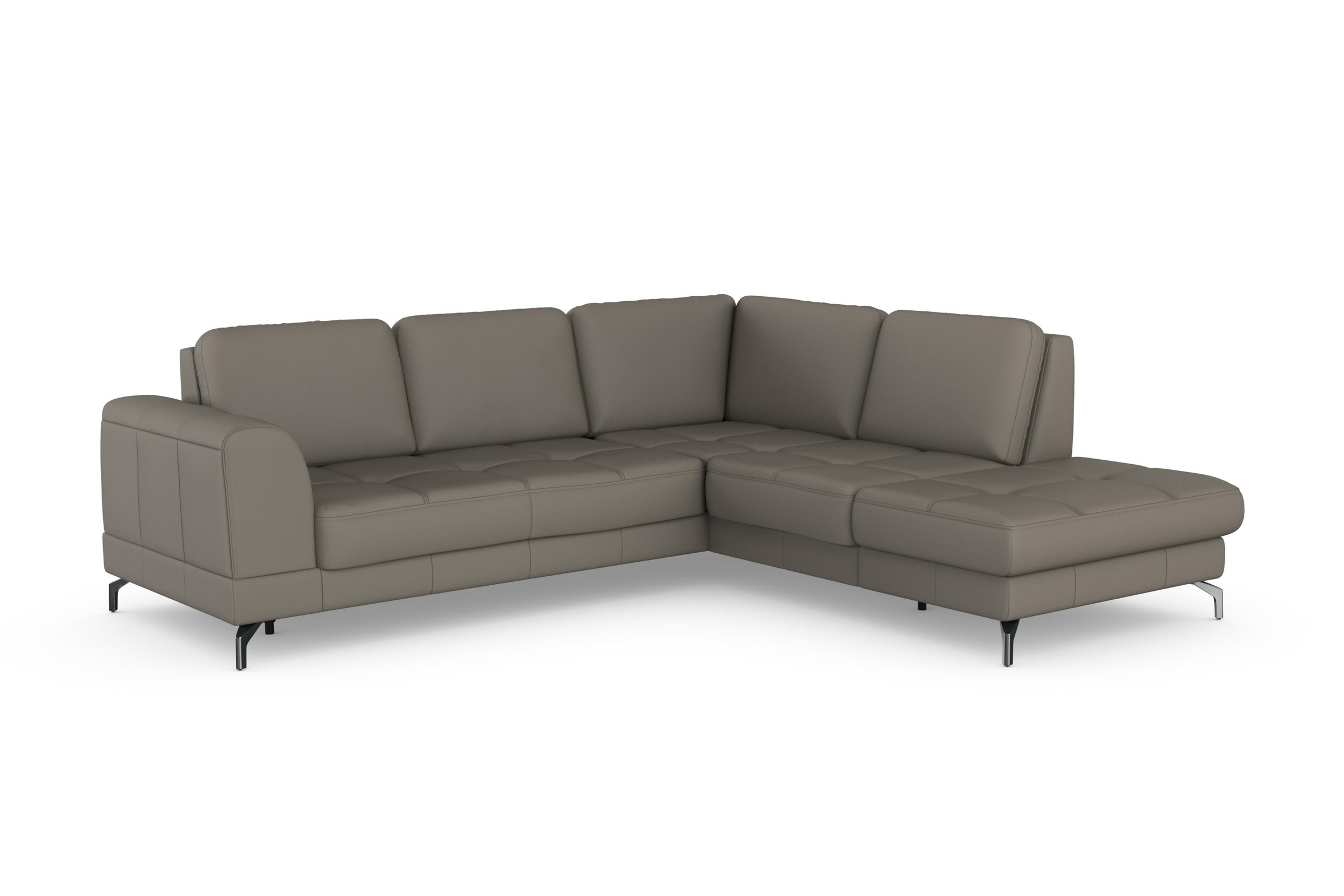 sit&more Ecksofa »Bendigo L-Form«, inklusive Sitztiefenverstellung, Bodenfreiheit 12 cm, in 2 Fußfarben