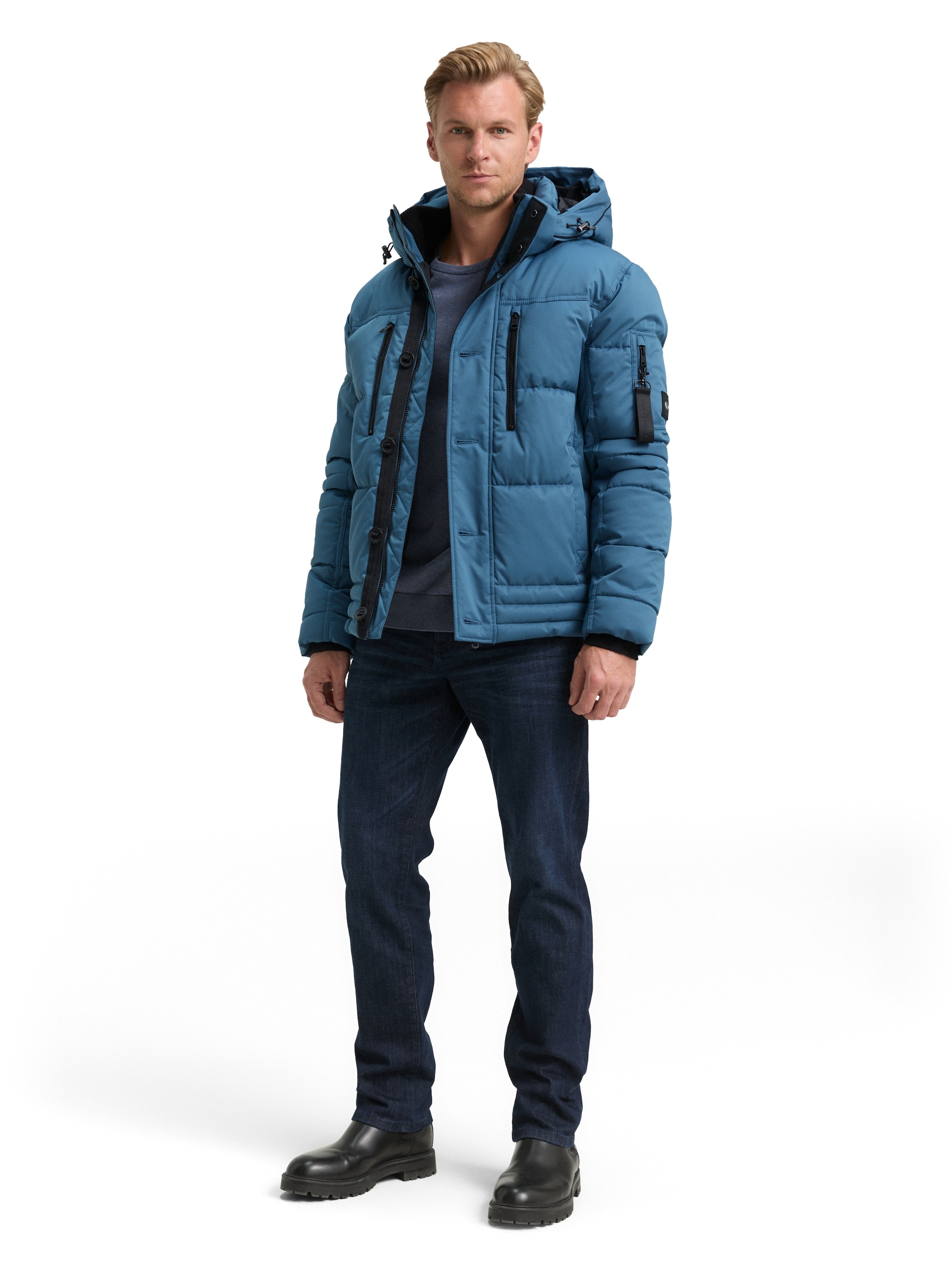 TOM TAILOR Steppjacke, mit Kapuze, mit Kapuze