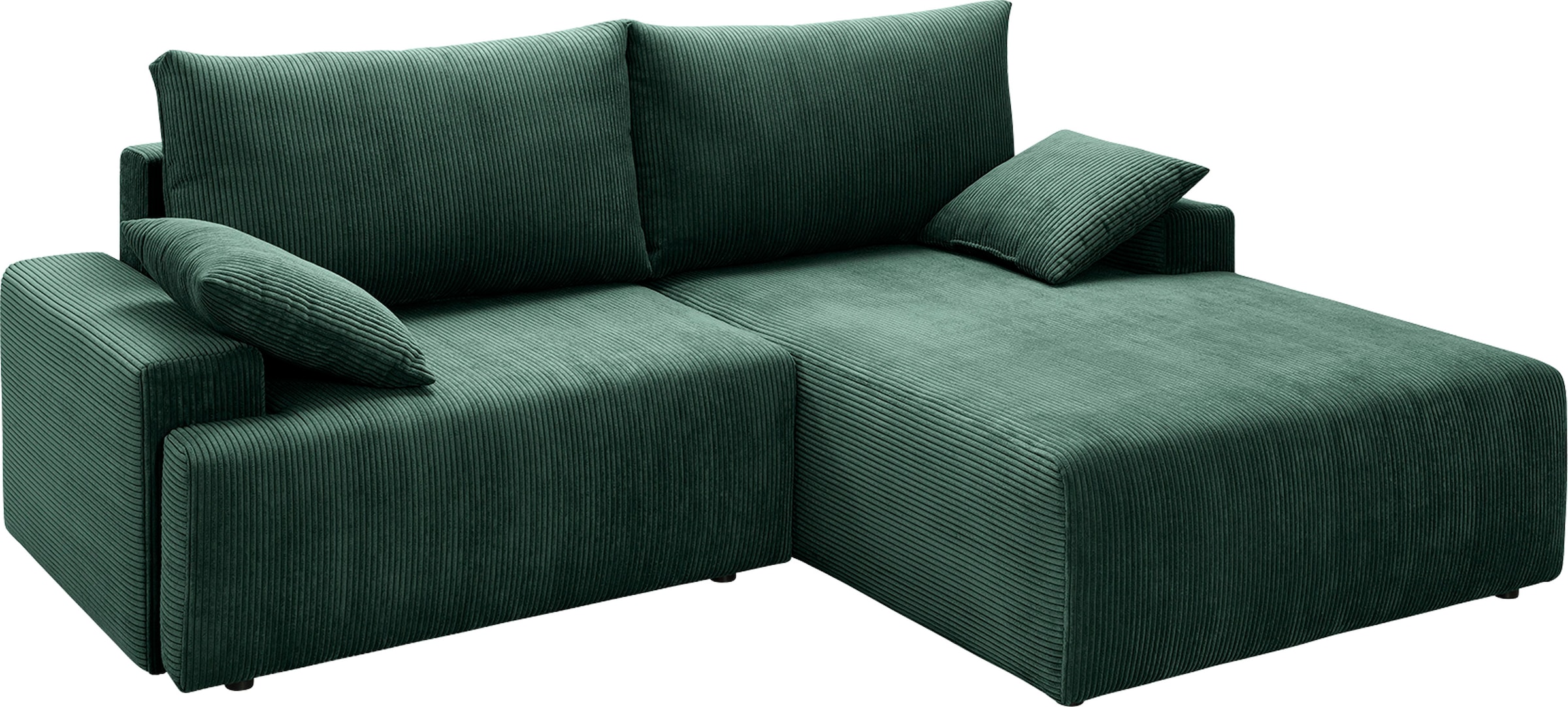 exxpo - sofa fashion Ecksofa »Orinoko, aktuelles Design und hoher Sitzkomfort, L-Form«, inkl. Bettfunktion und Bettkasten, schöne Farben im angesagten Cord