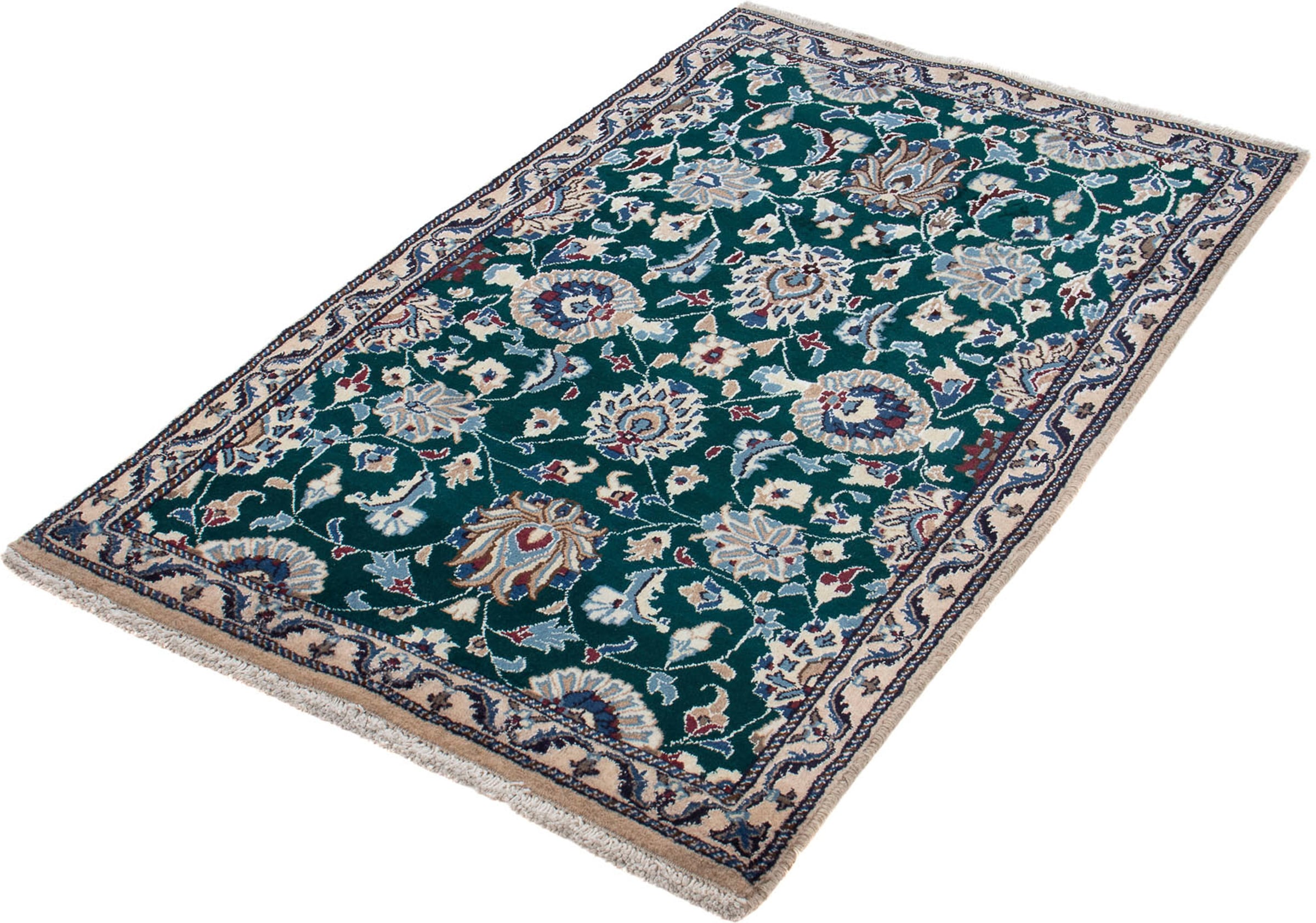morgenland Orientteppich »Perser - Nain - 143 x 86 cm - grün«, rechteckig, günstig online kaufen