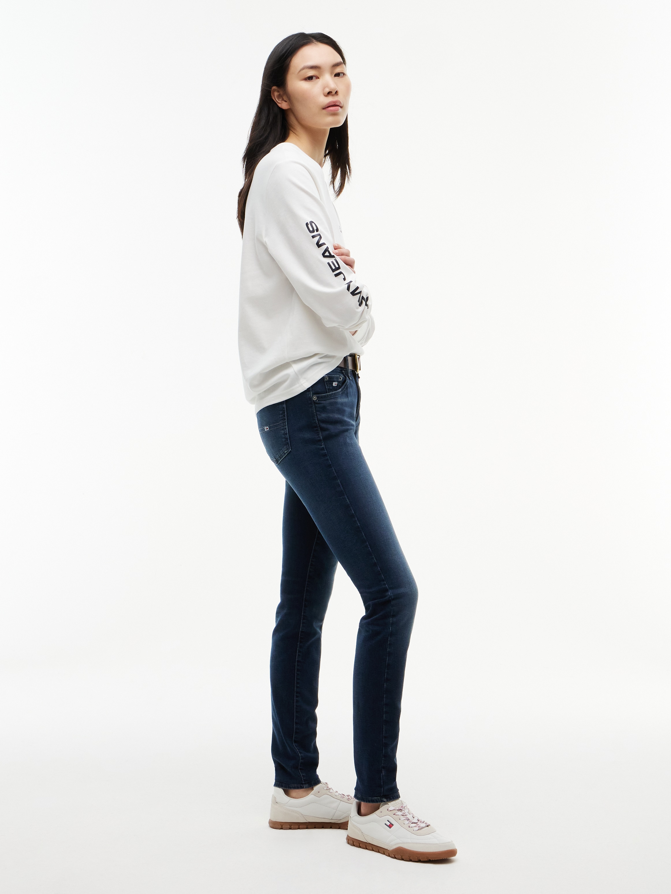 Tommy Jeans Skinny-fit-Jeans »LW SKN CH12« mit Logo-Badge, Logstickerei