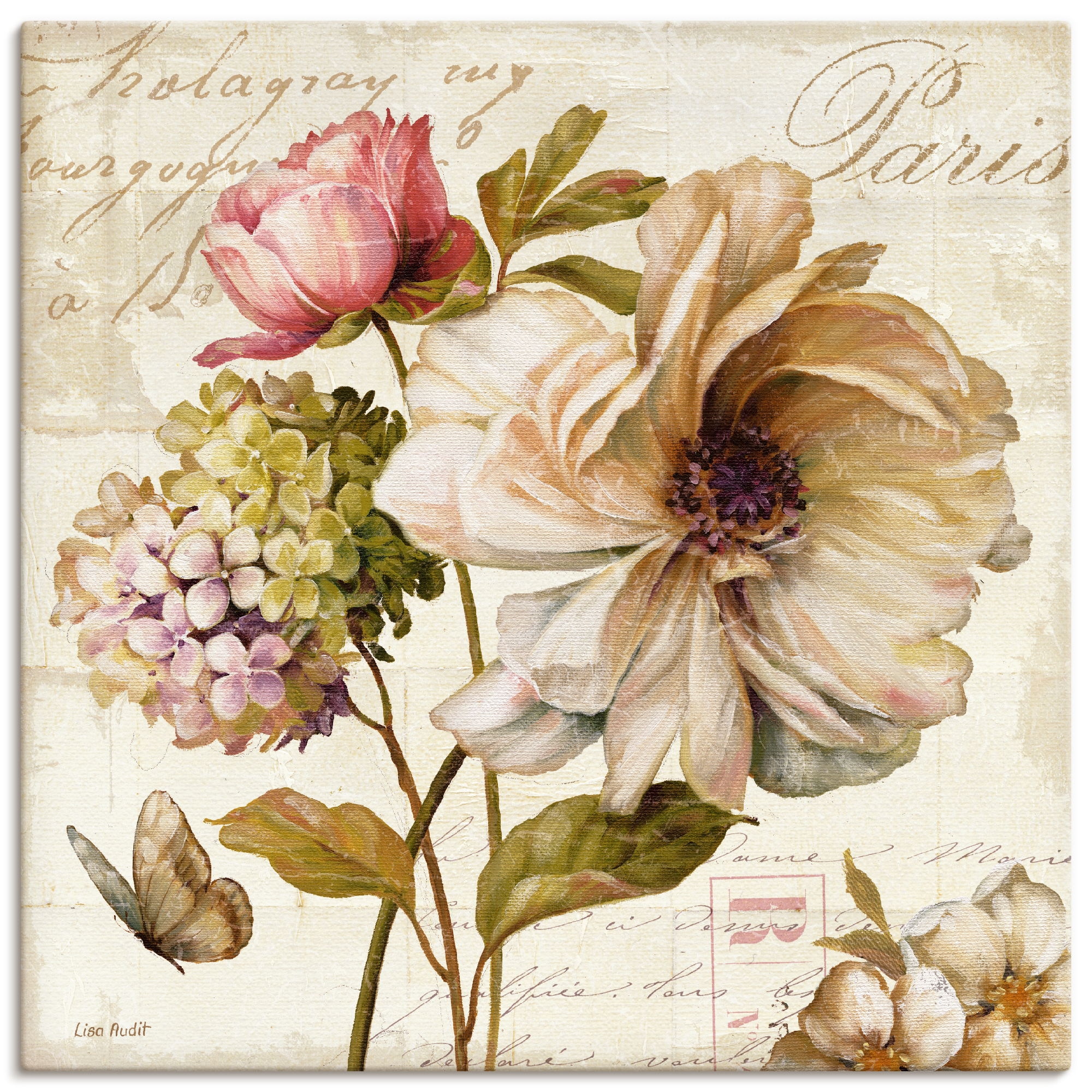 Artland Wandbild »Blumen II«, Blumen, (1 St.), als Leinwandbild, Poster, Wa günstig online kaufen