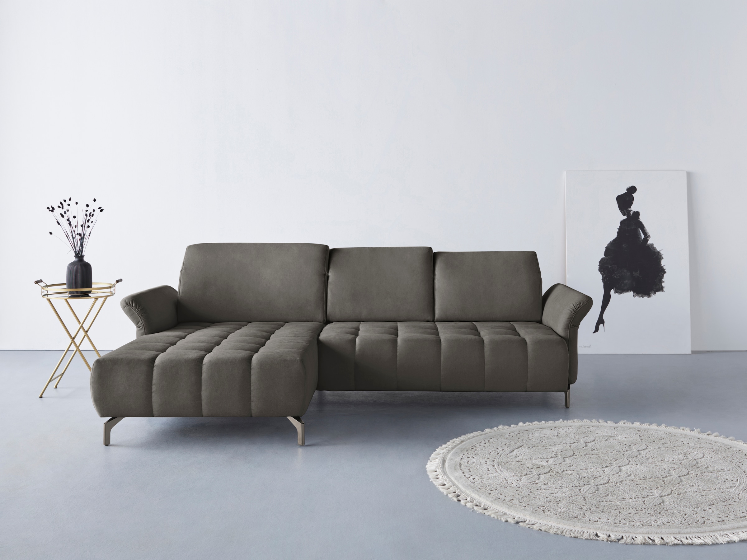 INOSIGN Ecksofa »Fresh L-Form« Federkern, wahlweise Kopfteilverstellung und günstig online kaufen