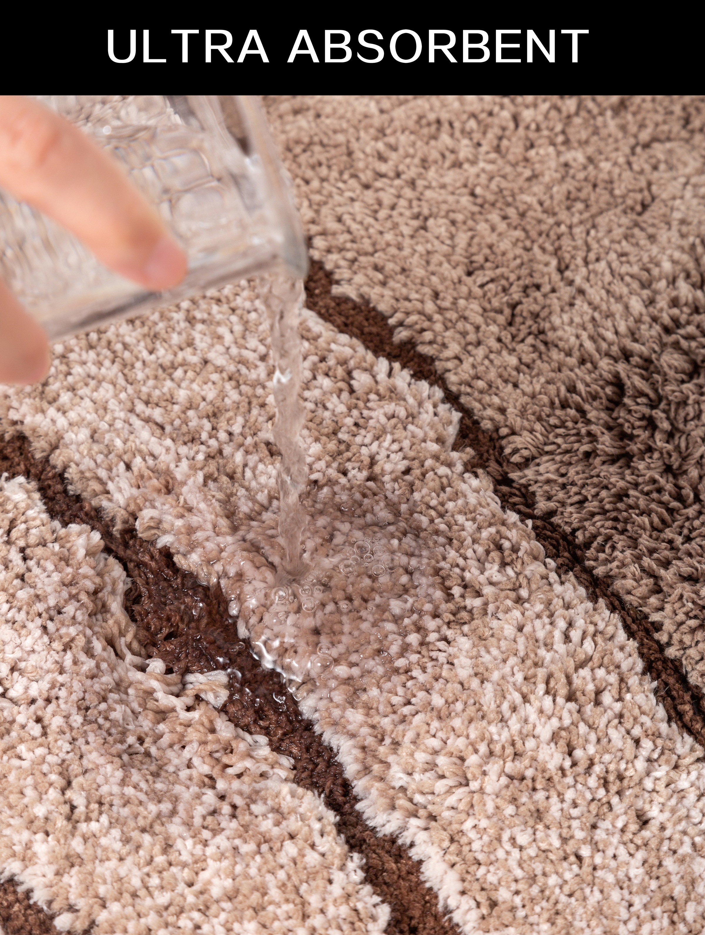 my home Badematte »Josie, Badvorleger, Badezimmer Teppich«, rutschhemmend beschichtet, fußbodenheizungsgeeignet-schnell trocknend-strapazierfähig, Badteppich, Badematten, rechteckig, rund & als 3-tlg. Set erhältlich
