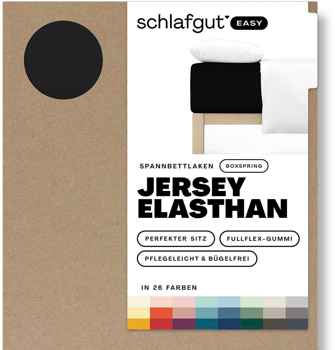 Schlafgut Spannbettlaken »EASY Jersey Elasthan Boxspring«, MADE IN GREEN by OEKO-TEX®
