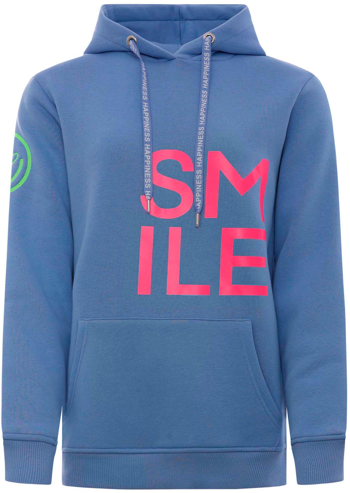 Zwillingsherz Sweatshirt, Stickerei, Schriftzug, Kapuze, Langarm, Kängurutasche, Kordelzug
