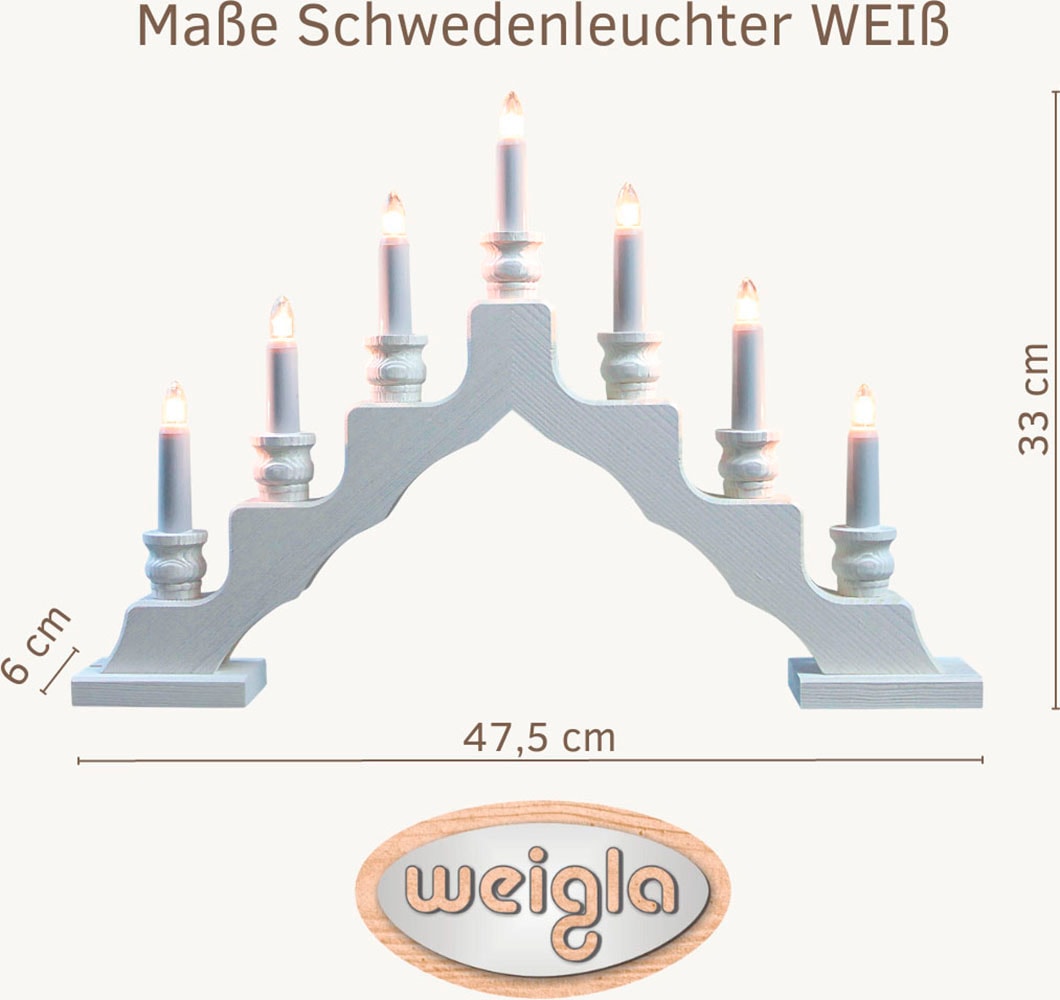 Weigla Lichterbogen »Schwede, Weihnachtsdeko, Made in Germany« 1 Stk. 7-flammig
