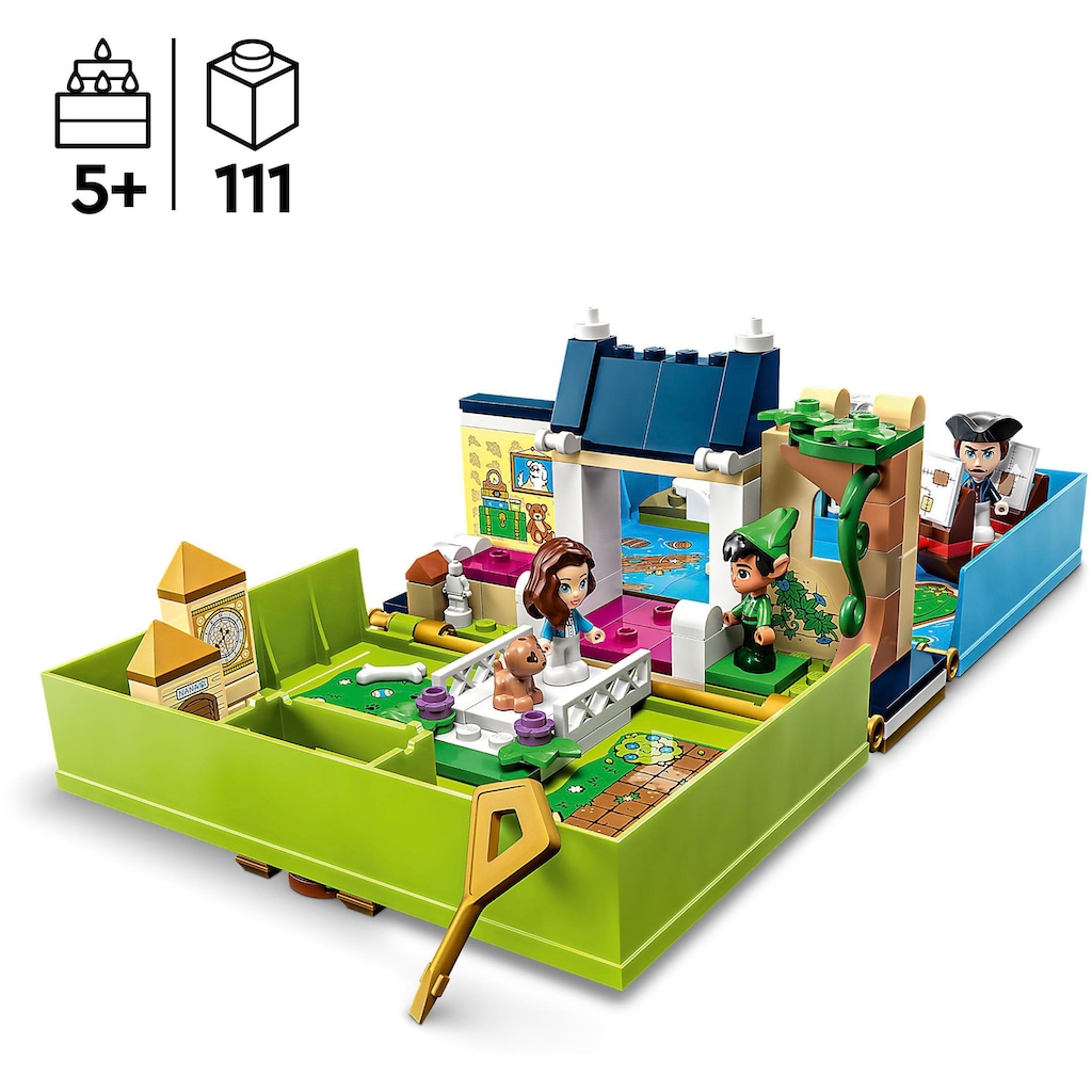 LEGO® Konstruktionsspielsteine »Peter Pan & Wendy Märchenbuch-Abenteuer (43220), LEGO® Disney Classic«, (111 St.)