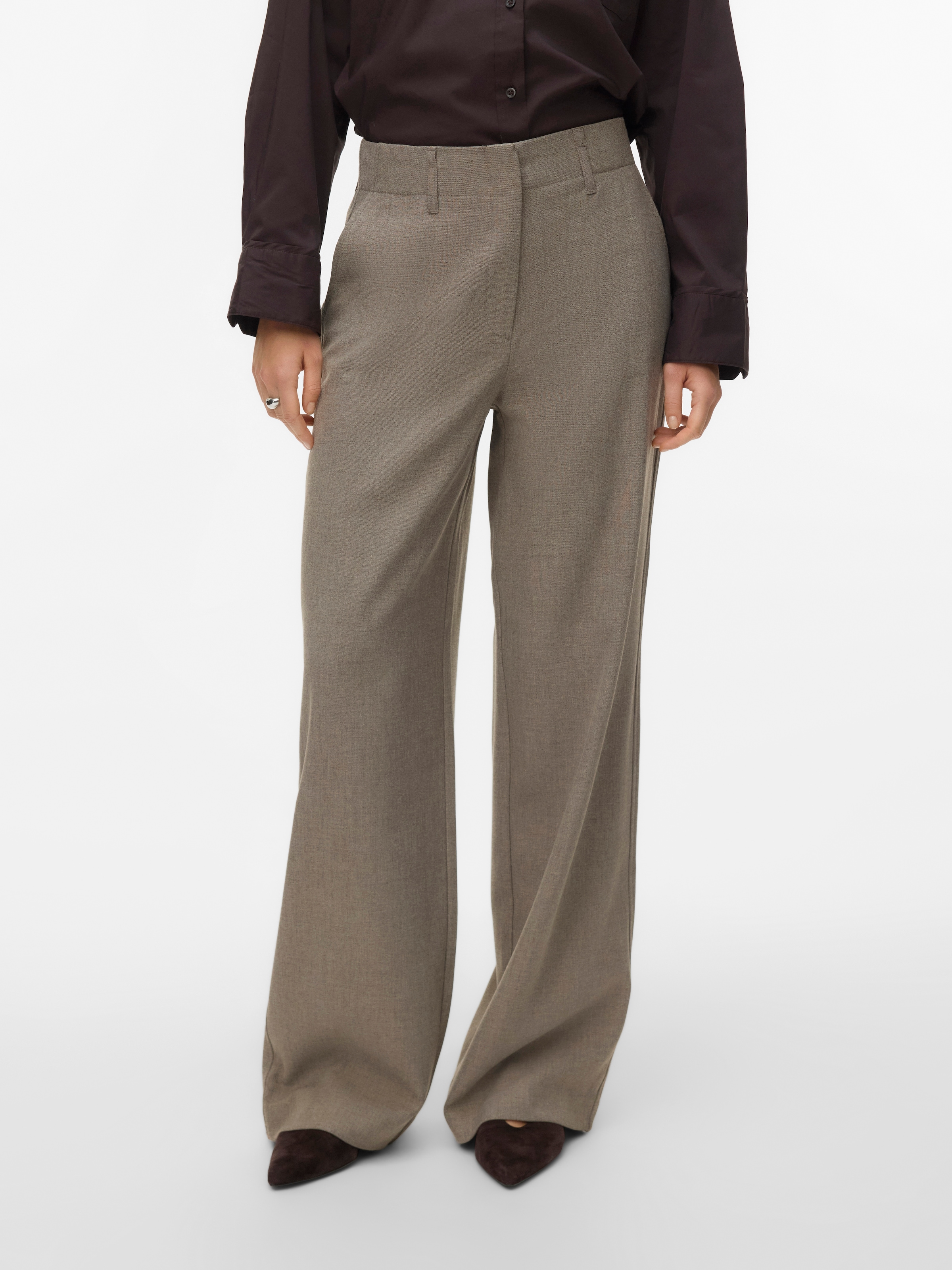 Vero Moda Anzughose »VMBESTIE HW WIDE PANT NOOS«  Materialmix, weite Form, mit Stretch