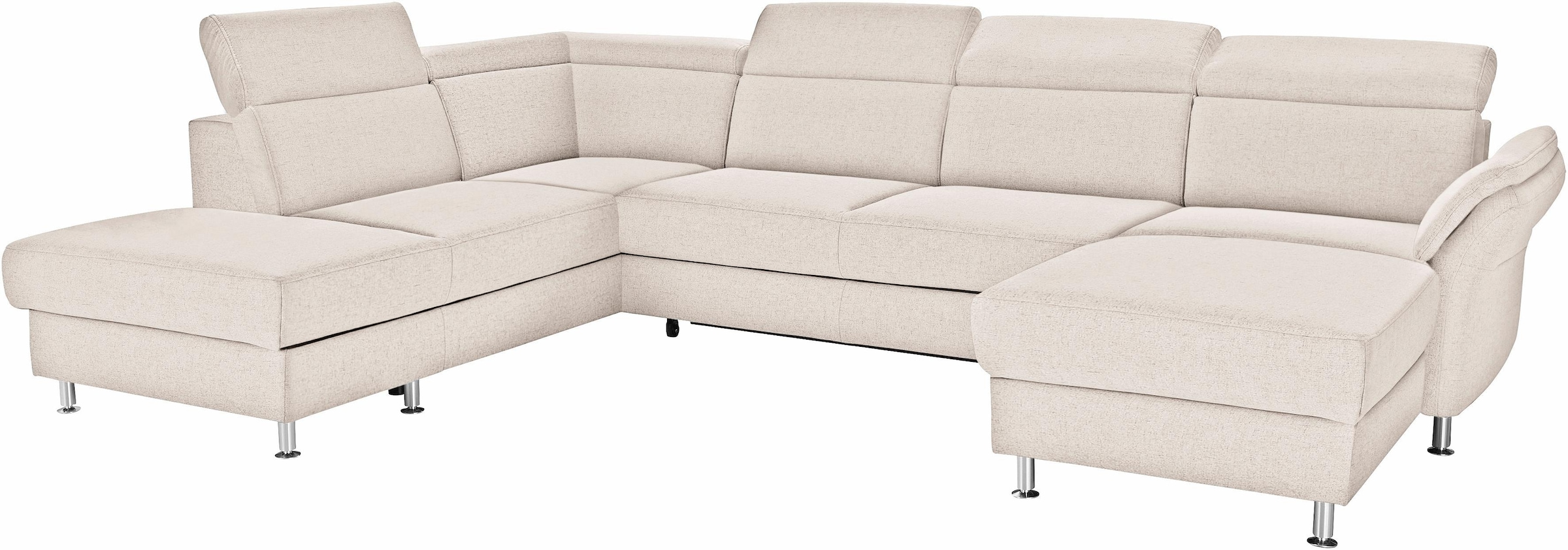 sit&more Wohnlandschaft »Avignon U-Form« wahlweise mit Bettfunktion und Stauraum, inklusive Kopfteilverstellung