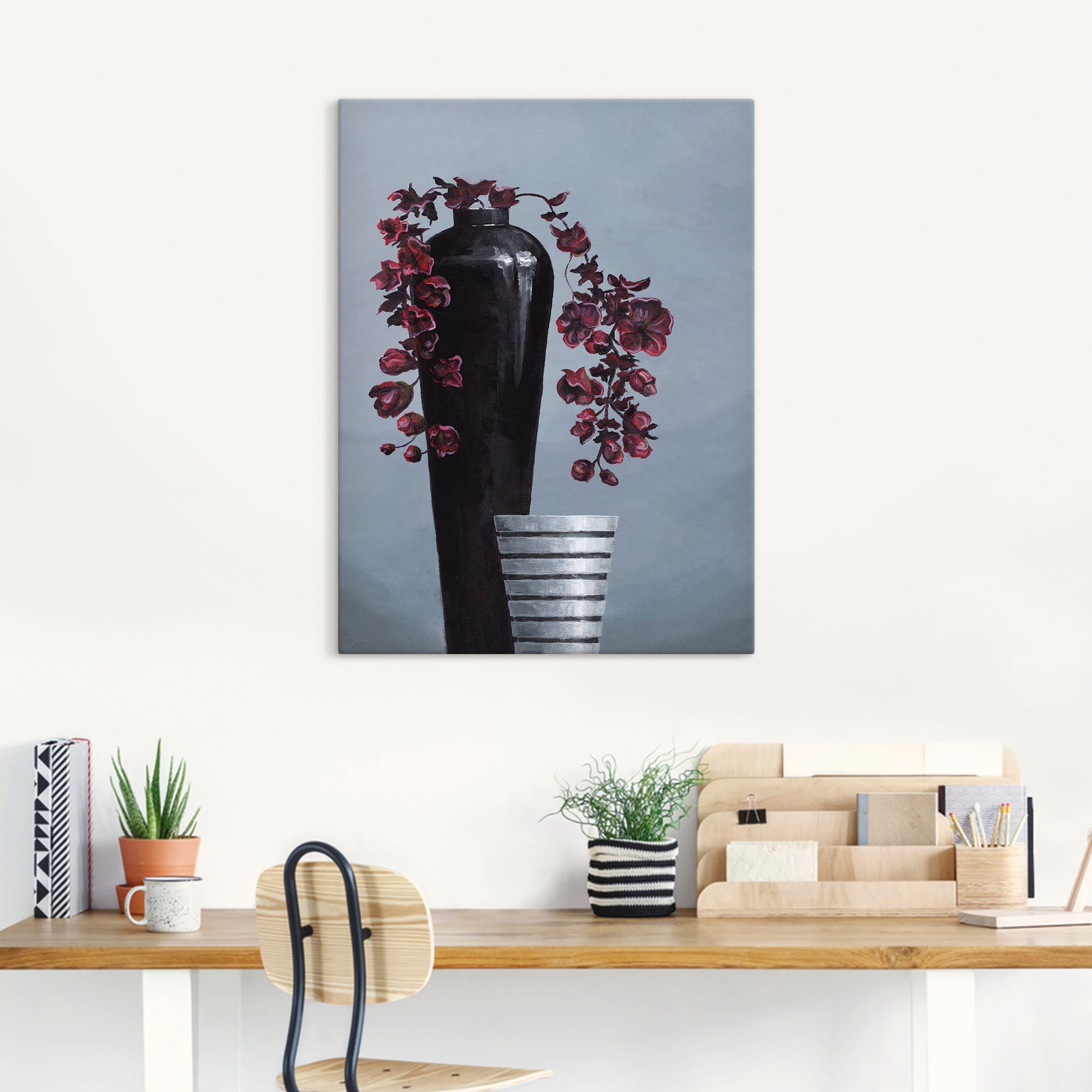 Artland Wandbild »Metallische Vasen«, Vasen & Töpfe, (1 St.), als Alubild, Outdoorbild, Leinwandbild, Wandaufkleber, versch. Größen