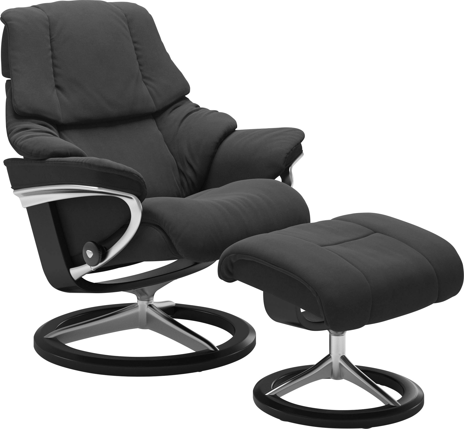 Stressless "Reno" Set, Relaxsessel mit Hocker, mit Hocker, mit Signature Ba günstig online kaufen