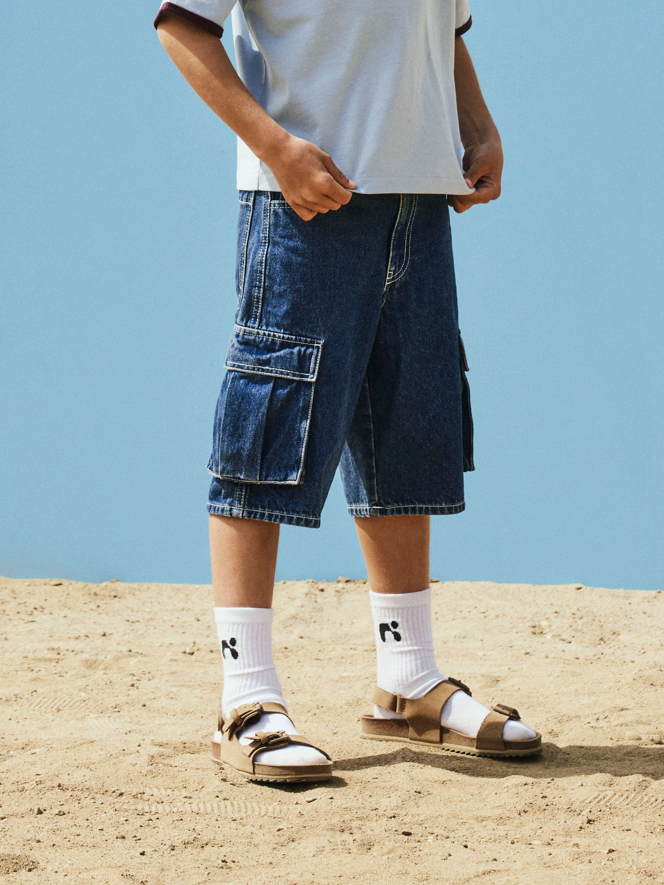 Name It Jeansshorts »NKMBEN SK DNM CARGO BERMUDA 2800-IM« Baumwolle, Baggy Fit