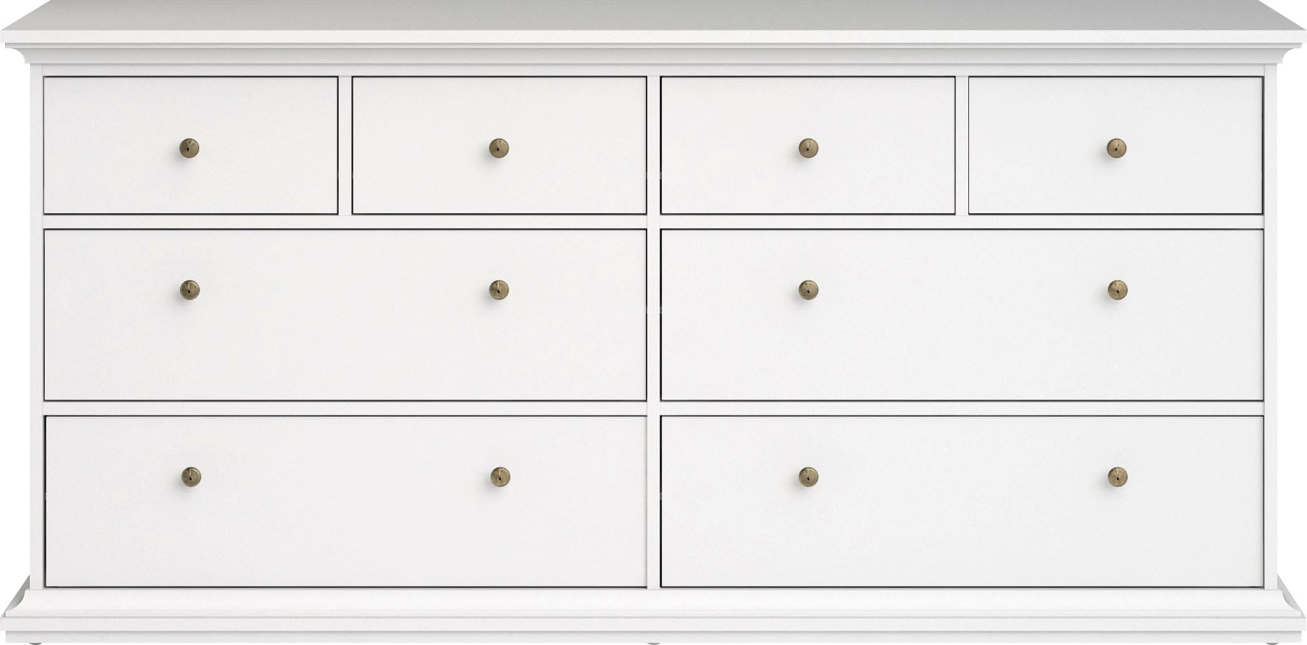 Home affaire Kommode »Paris, Aufbewahrung, Schubladenschrank, Stauraum«, mit 8 Schubladen, Breite 184 cm, Höhe 87 cm