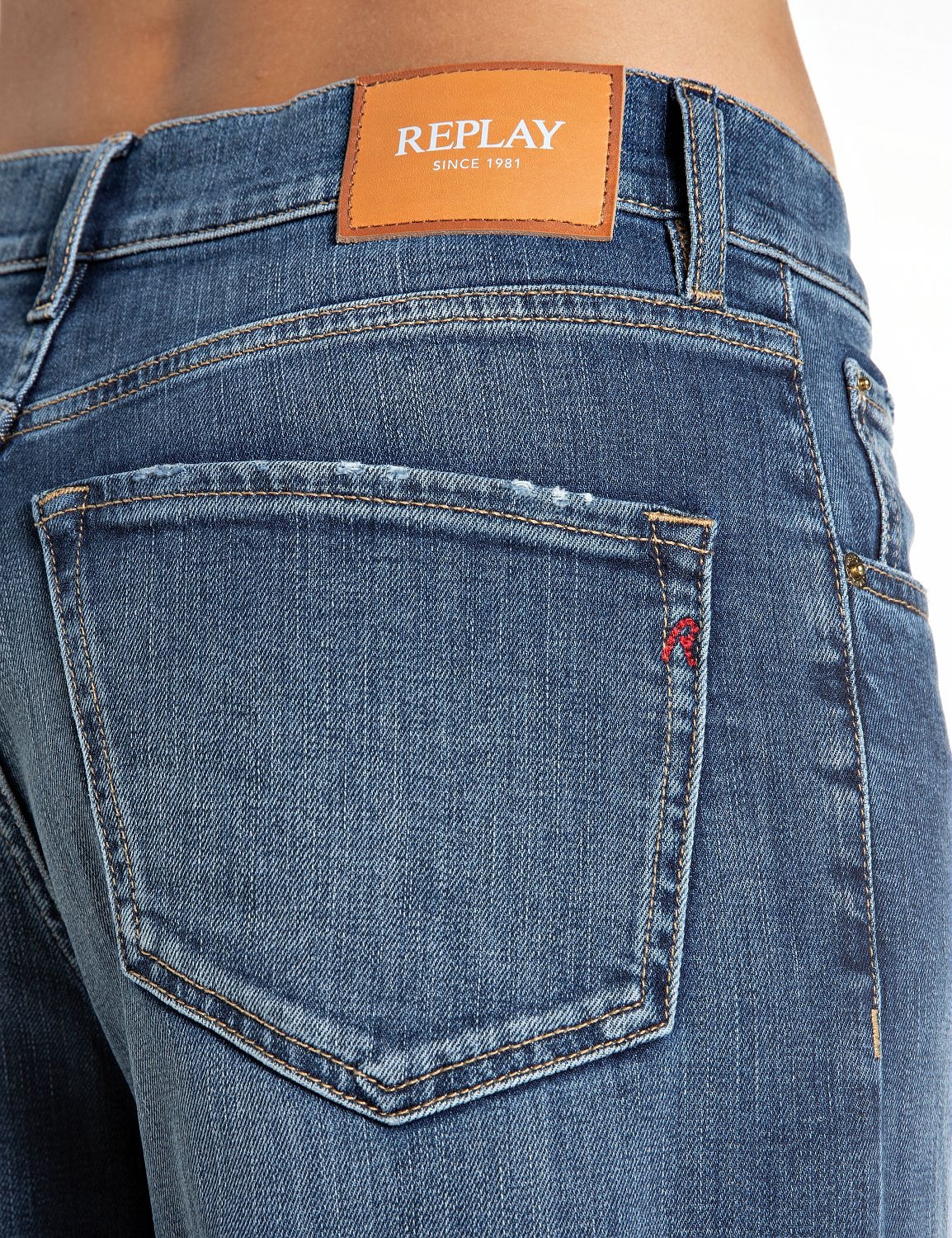 Replay Weite Jeans »Cary« Mid Rise, 5-Pocket-Form