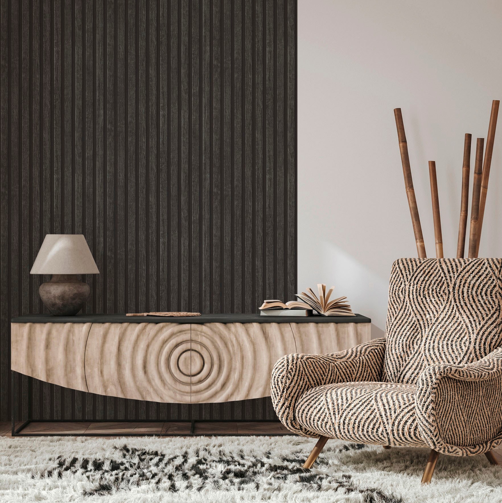 A.S. Création Vliestapete »PrintWalls II Skandinavische Holzpaneele«, matt-gemustert-neutral, Holzoptik Vlies Vlies Wand Tapeten Wohnzimmer Schlafzimmer Küche Optik