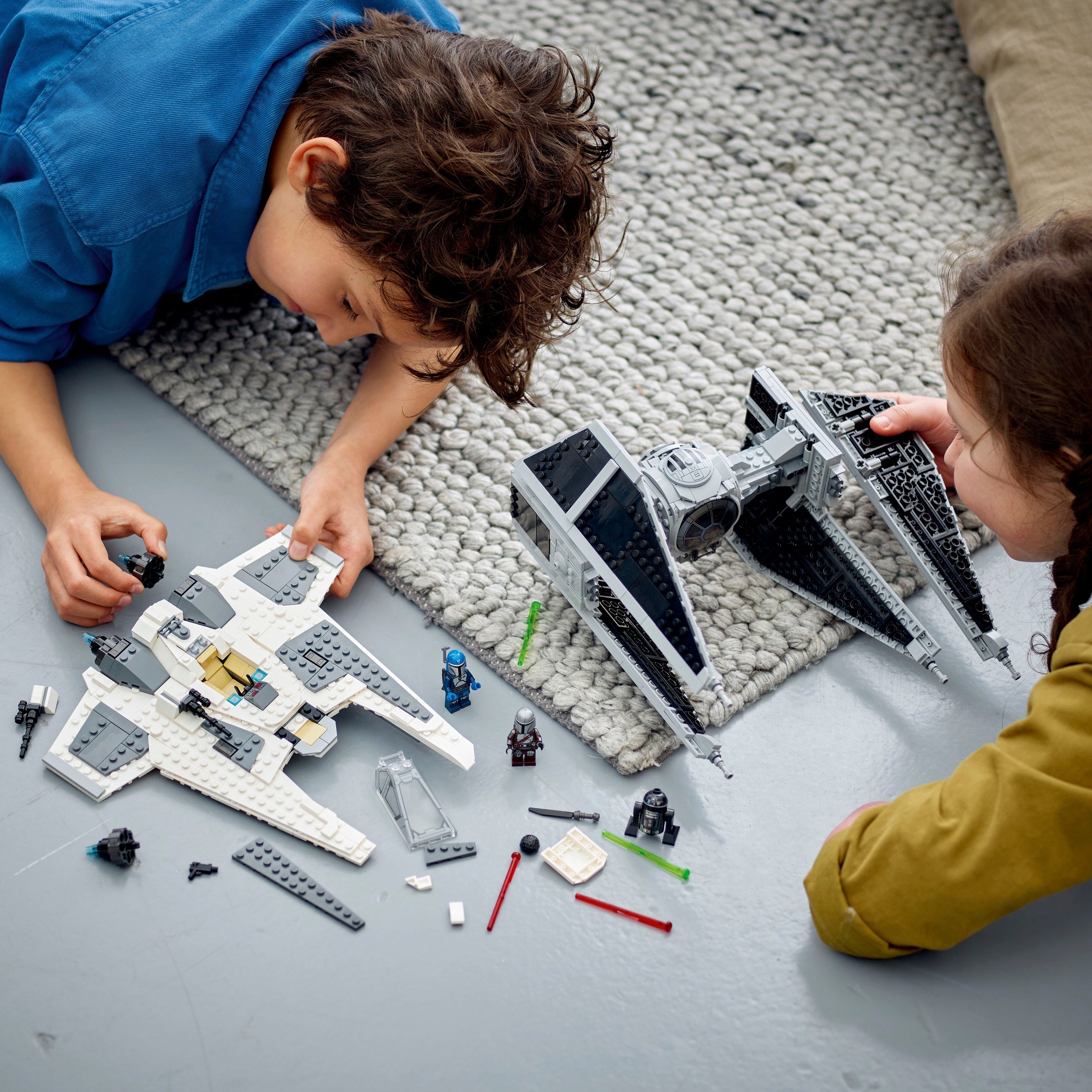 2. Bild von LEGO® Konstruktionsspielsteine »Mandalorianischer Fang Fighter vs. TIE Interceptor™ (75348), Star Wars«, (657 St.)