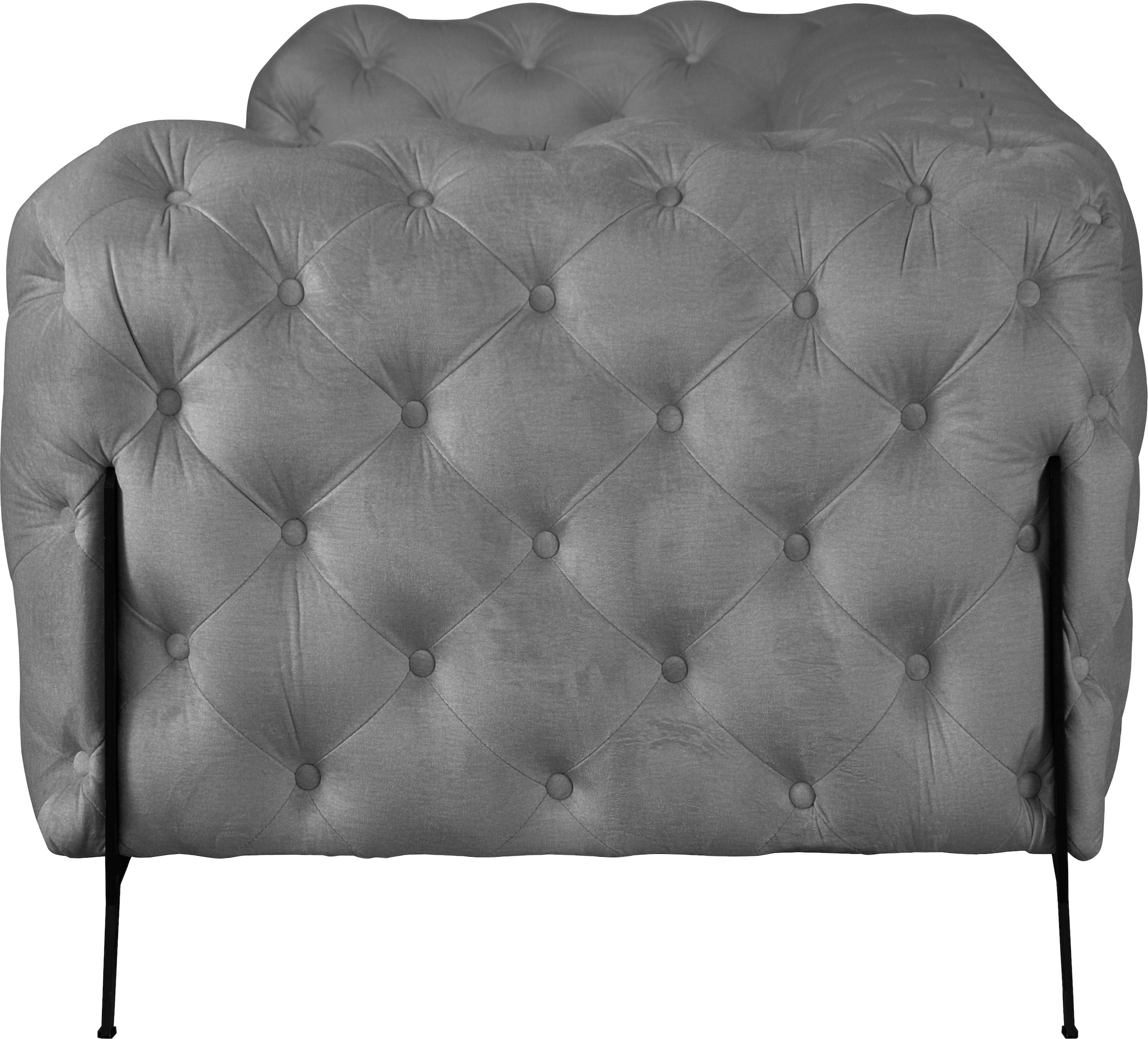 Leonique Chesterfield-Sofa »Amaury«, aufwändige Knopfheftung, moderne Chesterfield Optik, Fußfarbe wählbar