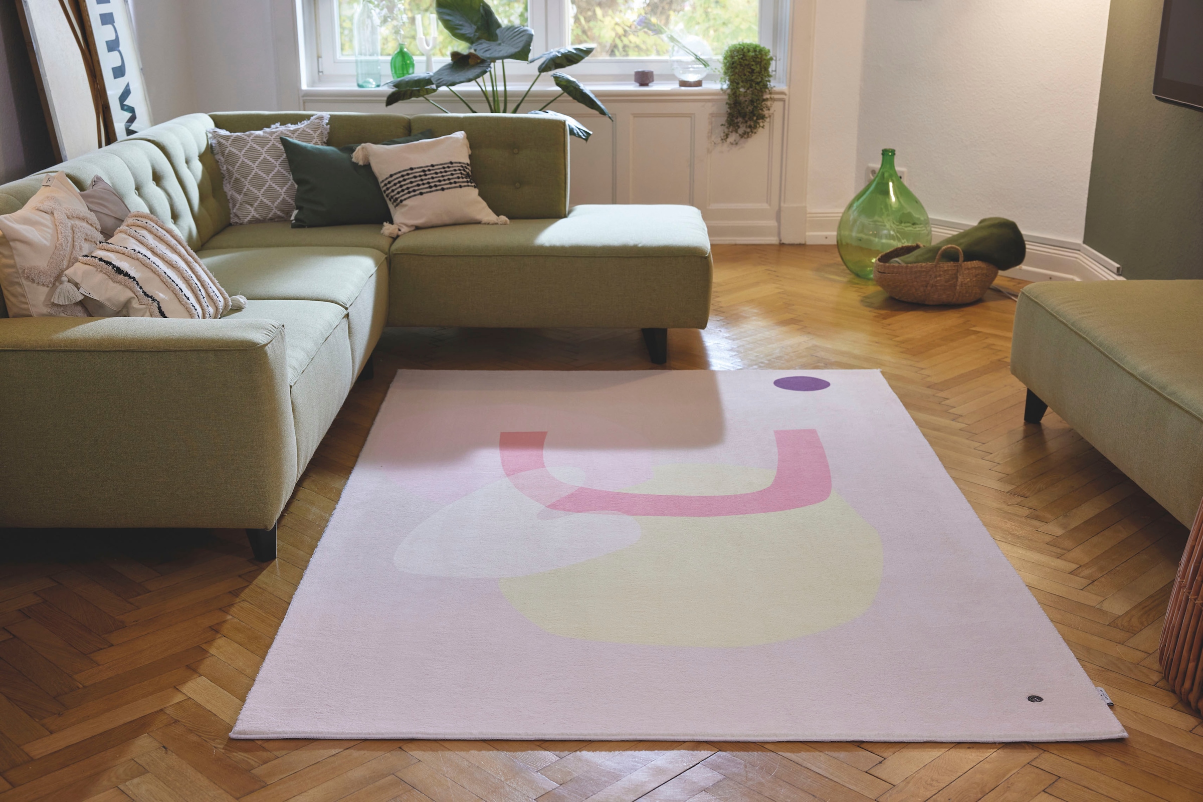 TOM TAILOR HOME Teppich »Shapes - SIX«, rechteckig, 5 mm Höhe, Kurzflor, bedruckt, modernes Design