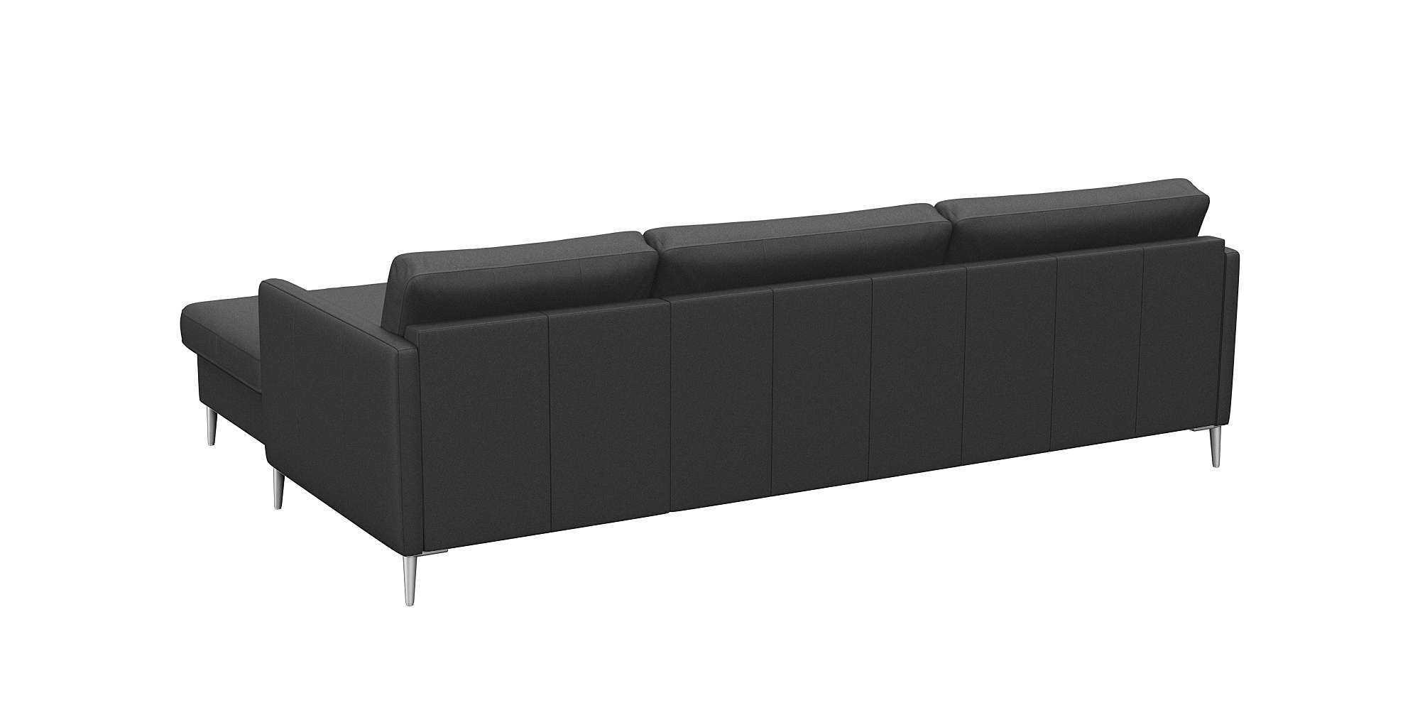 FLEXLUX Ecksofa »Fiore, super Sitzkomfort durch Kaltschaum im Sitz, L-Form«, schmale Armlehnen, Füße Alu