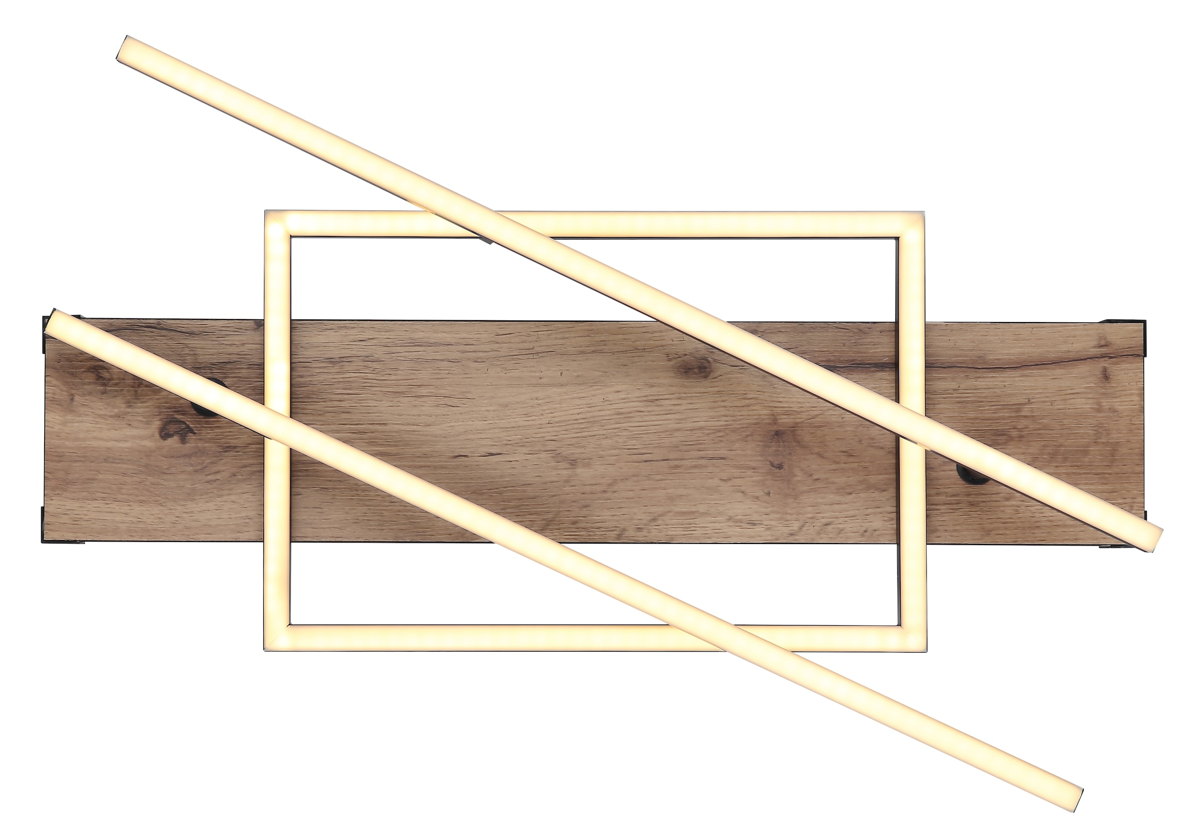 GLOBO LIGHTING LED Deckenleuchte »COLLI« LED-Modul Warmweiß Deckenlampe/Wohnzimmer/Schlafzimmer/modern/Holz