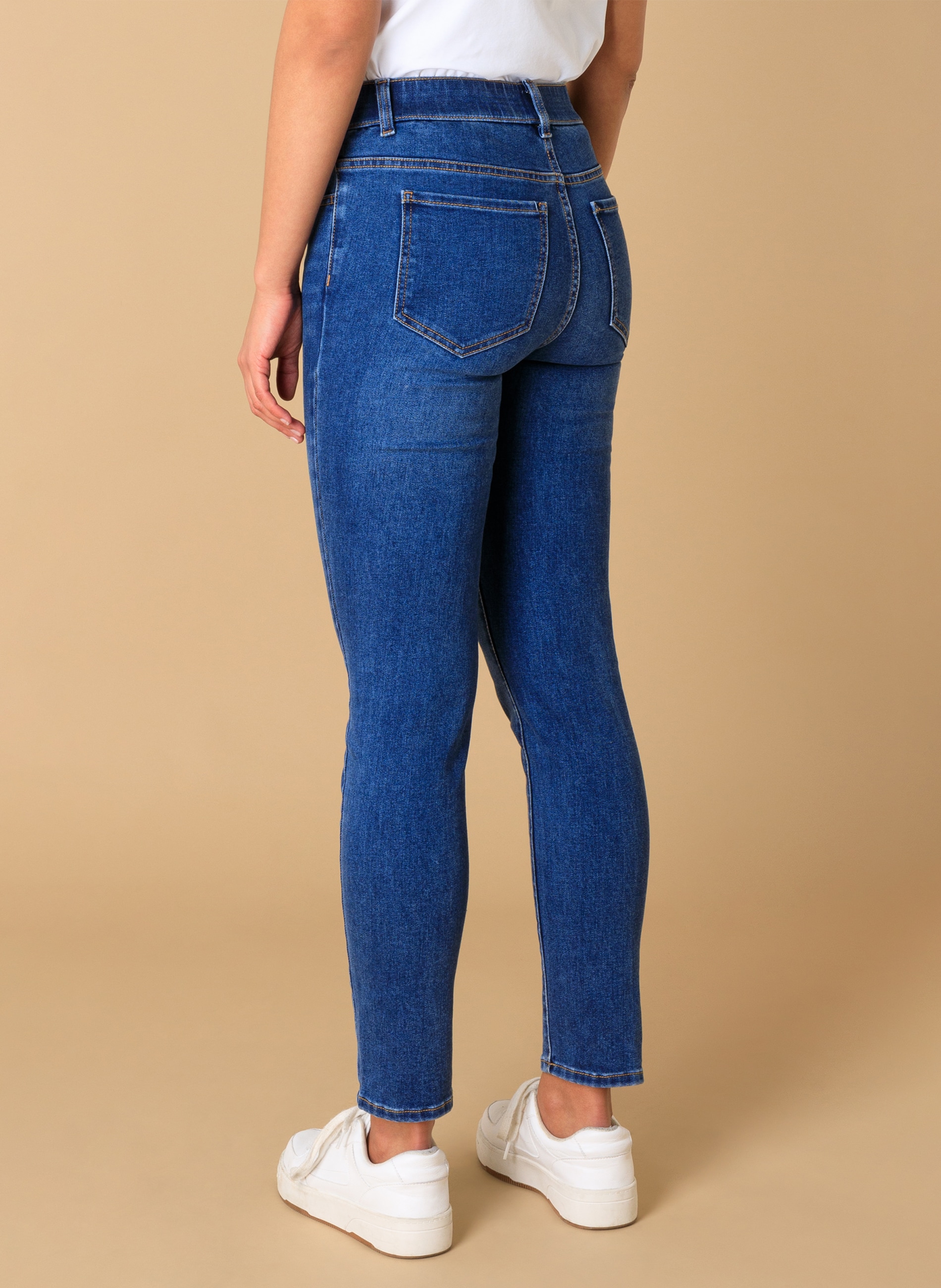 Base Level Jeggings »Anabel«, in blauer Waschung