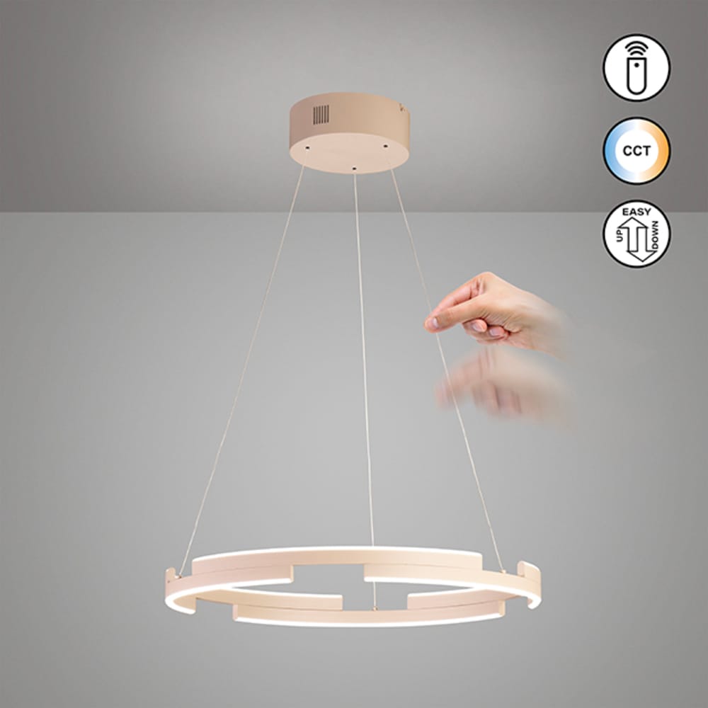 FISCHER & HONSEL Pendelleuchte »Circly« LED-Board 1 Stk. Farbtemperatur stufenlos einstellbar, höhenverstellbar mit Kabellift