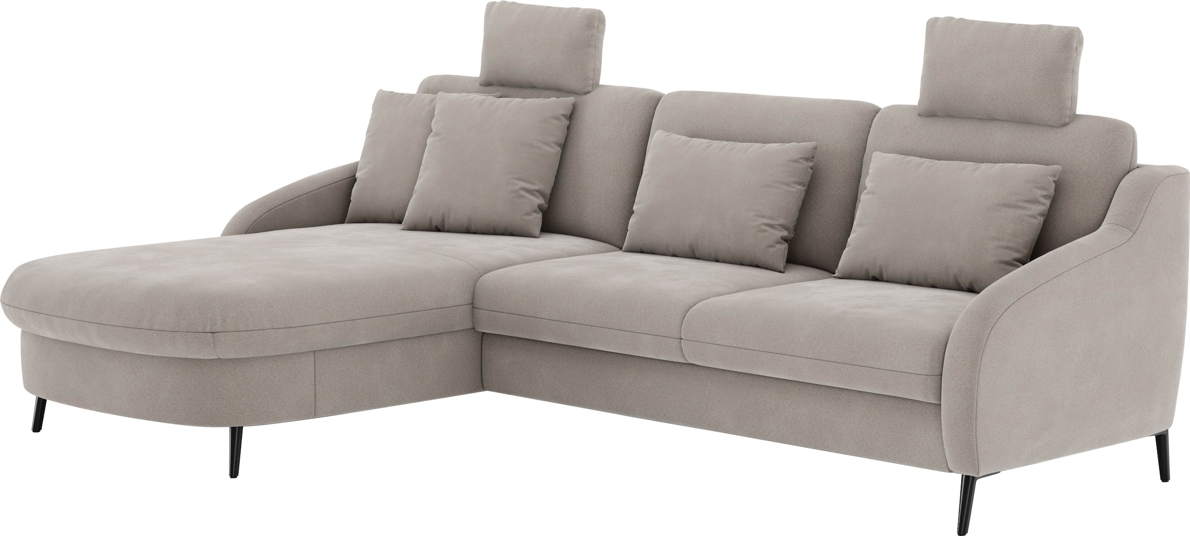 sit&more Ecksofa »Soul L-Form«, wahlweise mit Bettfunktion und Bettkasten oder Schubkasten