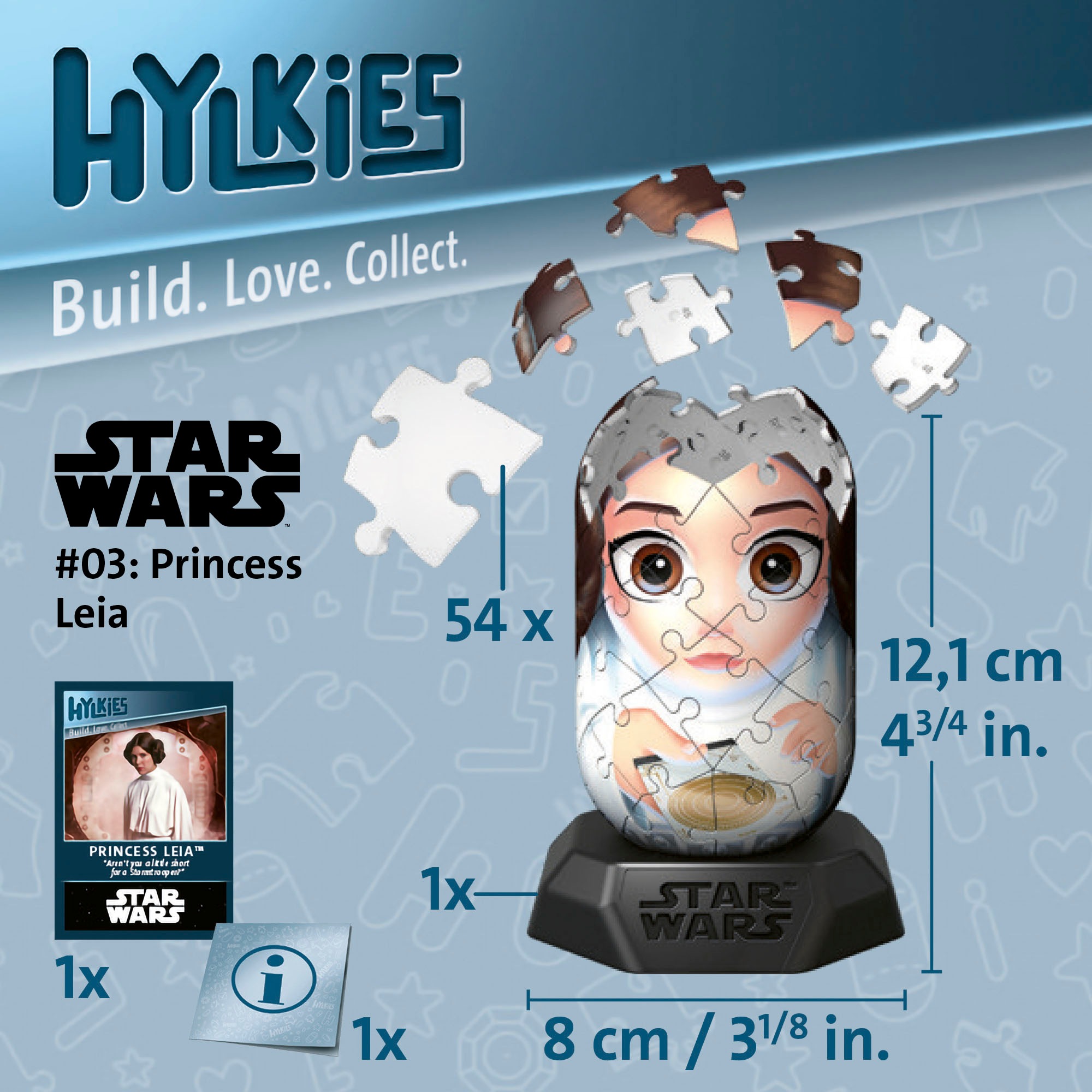 Ravensburger 3D-Puzzle »Star Wars Hylkies Sammelfigur #03 Princess Leia«, Made in Europe