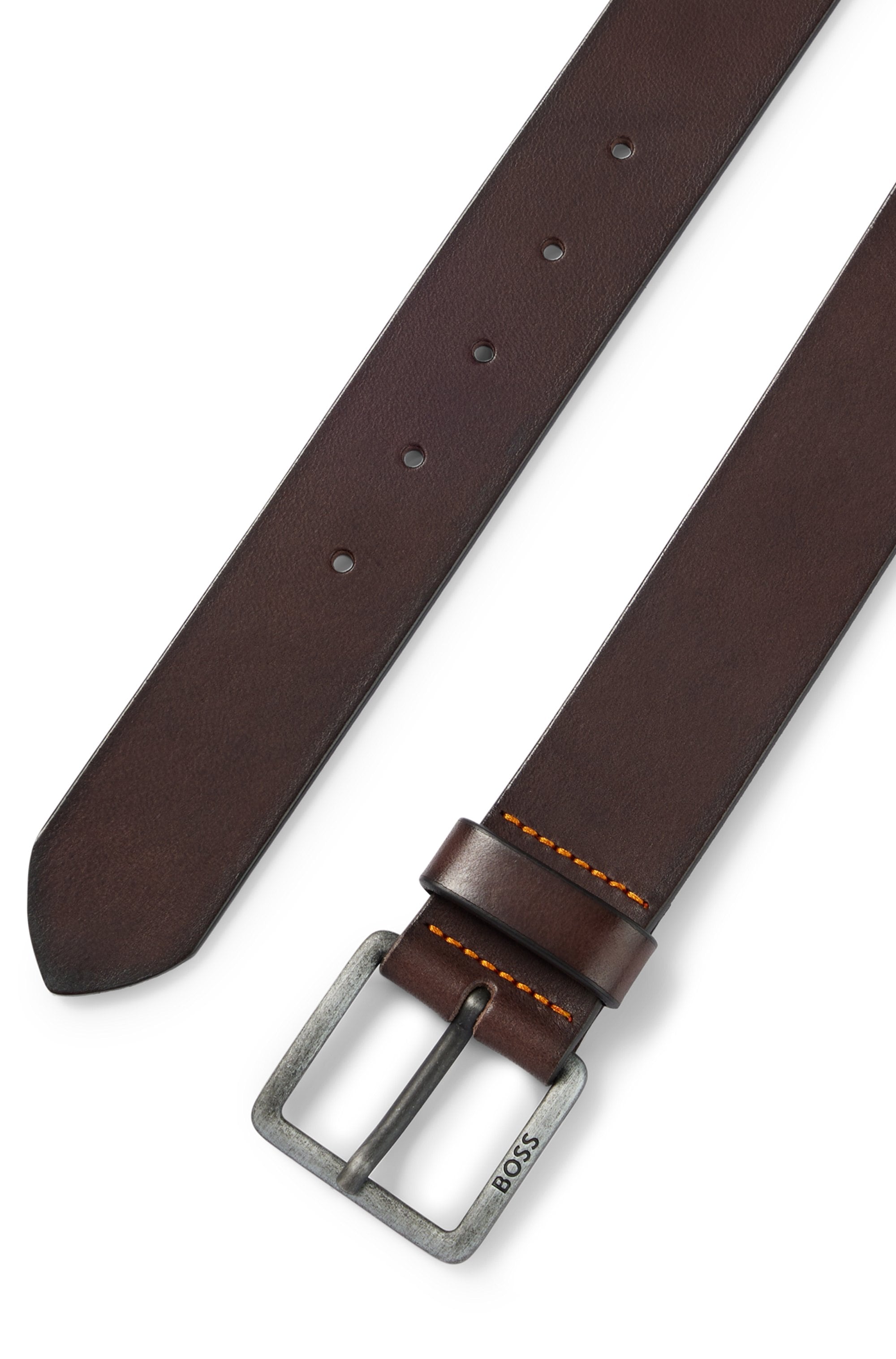 BOSS Ledergürtel »Jeeko_Sz40«, mit BOSS Logo-Schriftzug auf der Schließe