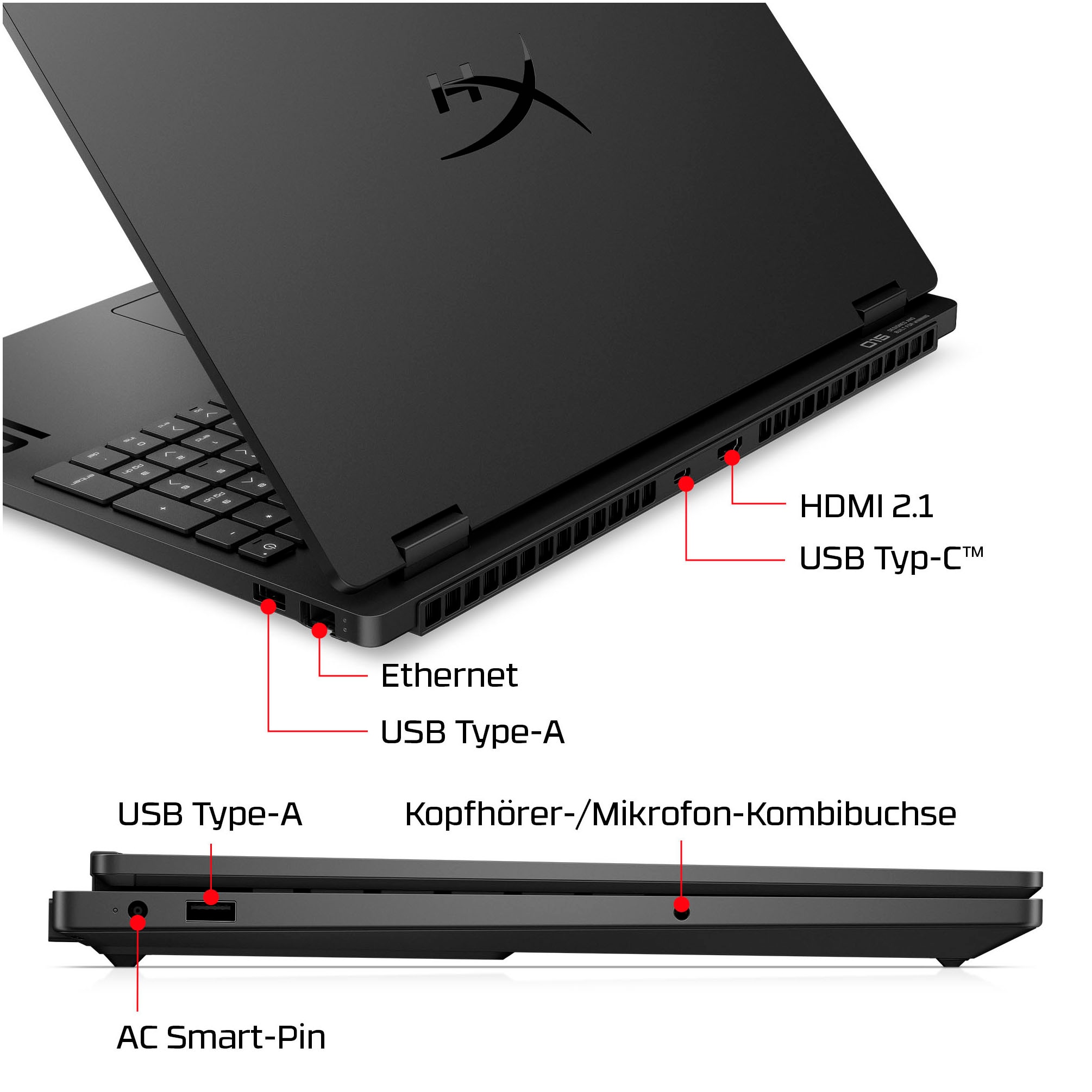 HP Gaming-Notebook »HyperX OMEN 15-gb0071ng« 38,8 cm / 15,3 ″ AMD Ryzen 7 GeForce RTX 5070 512 GB SSD