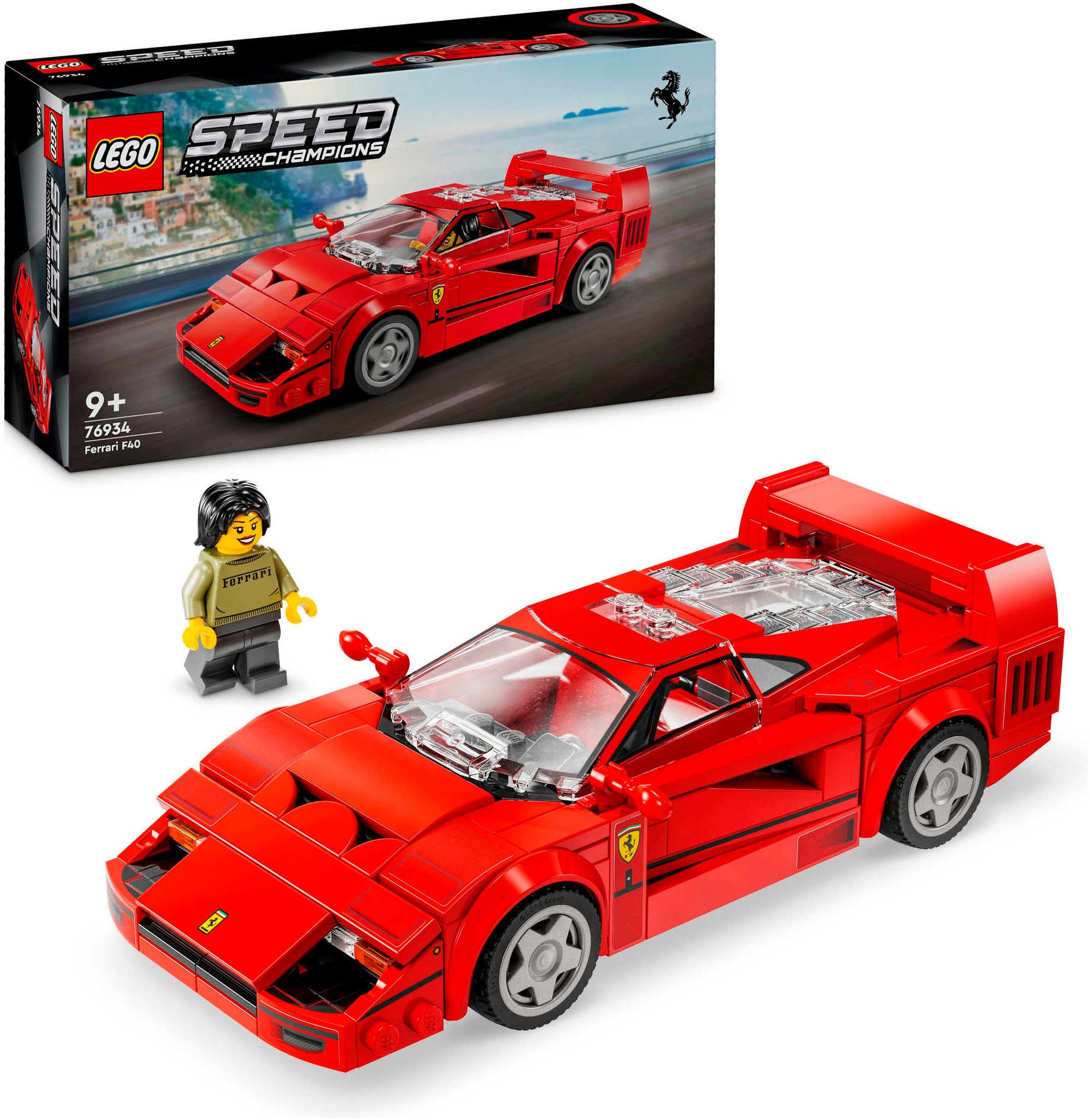 LEGO® Konstruktionsspielsteine »Ferrari F40 Supersportwagen (76934), LEGO Speed Champions«, (318 St.), Made in Europe