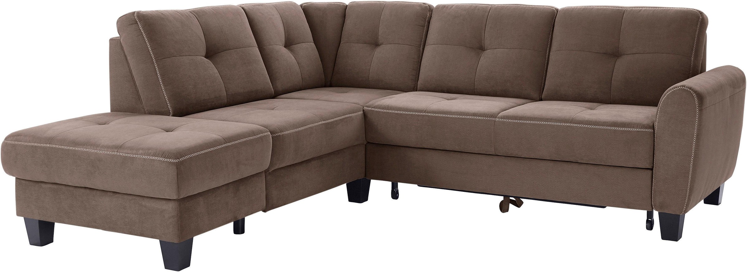 sit&more Ecksofa "Varese L-Form", mit Federkern, wahlweise mit Bettfunktion günstig online kaufen