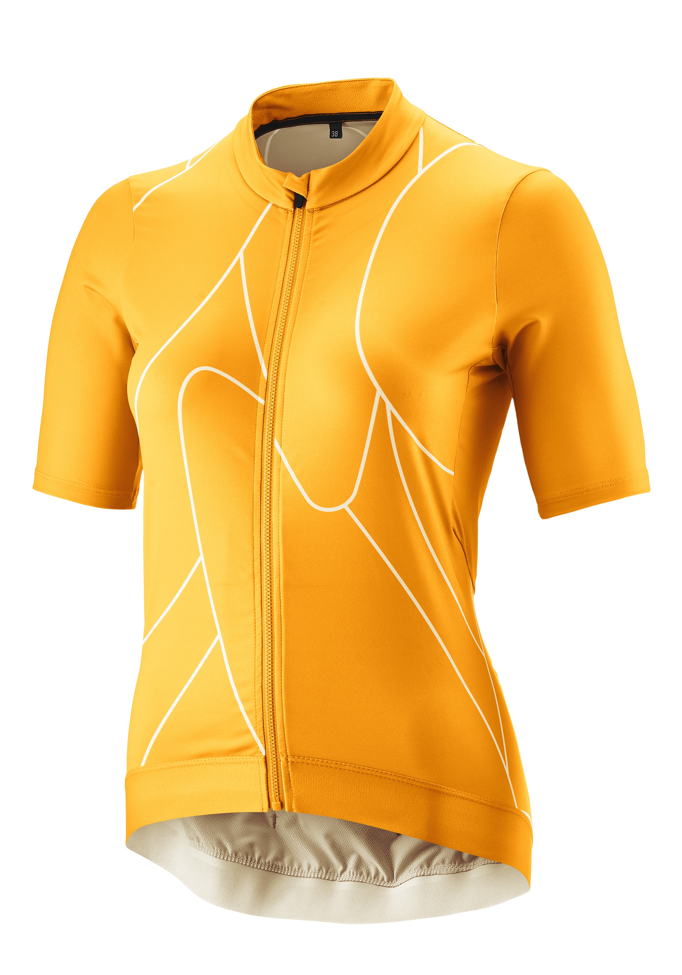 Gonso Radtrikot »Road Jersey Print W«, Damen Fahrradtrikot kurzarm, Full-Zip Trikot, Rückentasche, Slim Fit