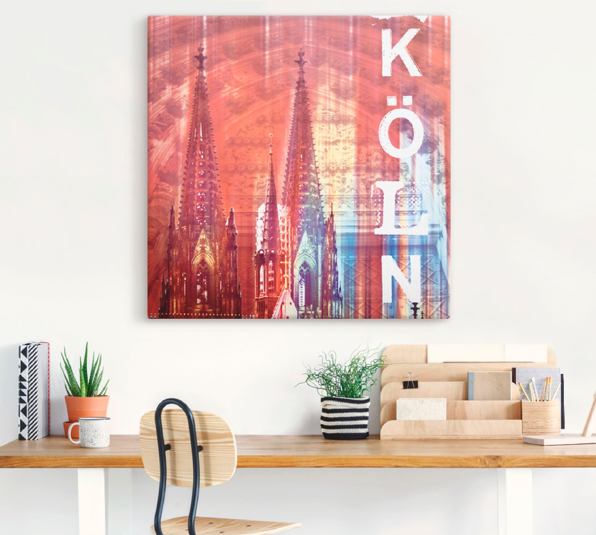 Artland Leinwandbild »Köln Skyline Collage II«, Gebäude, (1 St.), auf Keilr günstig online kaufen