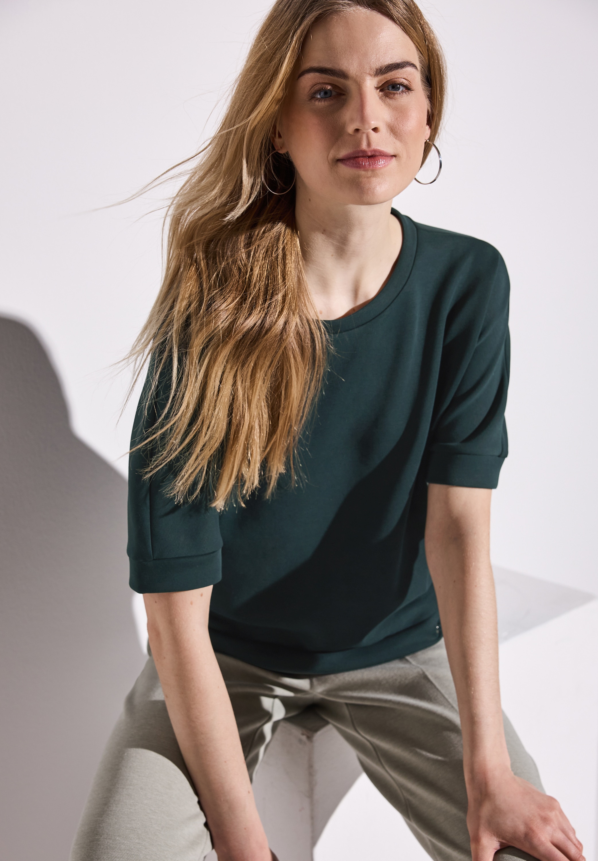 STREET ONE Sweatshirt , mit Tunnelzug am Saum
