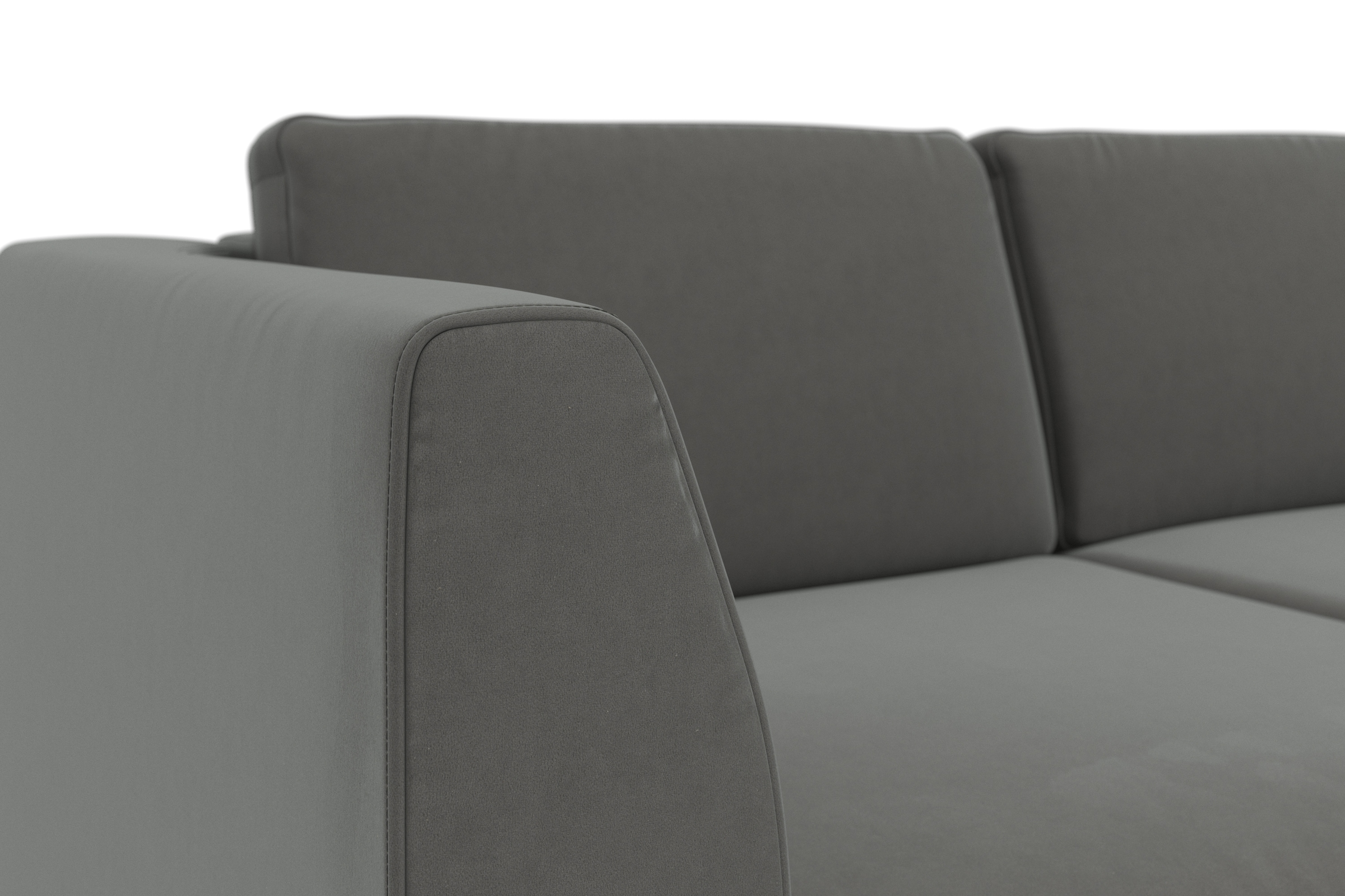 sit&more Ecksofa »Olsen L-Form«, inklusive Sitztiefenverstellung, wahlweise mit Bettfunktion, 15cm hoch