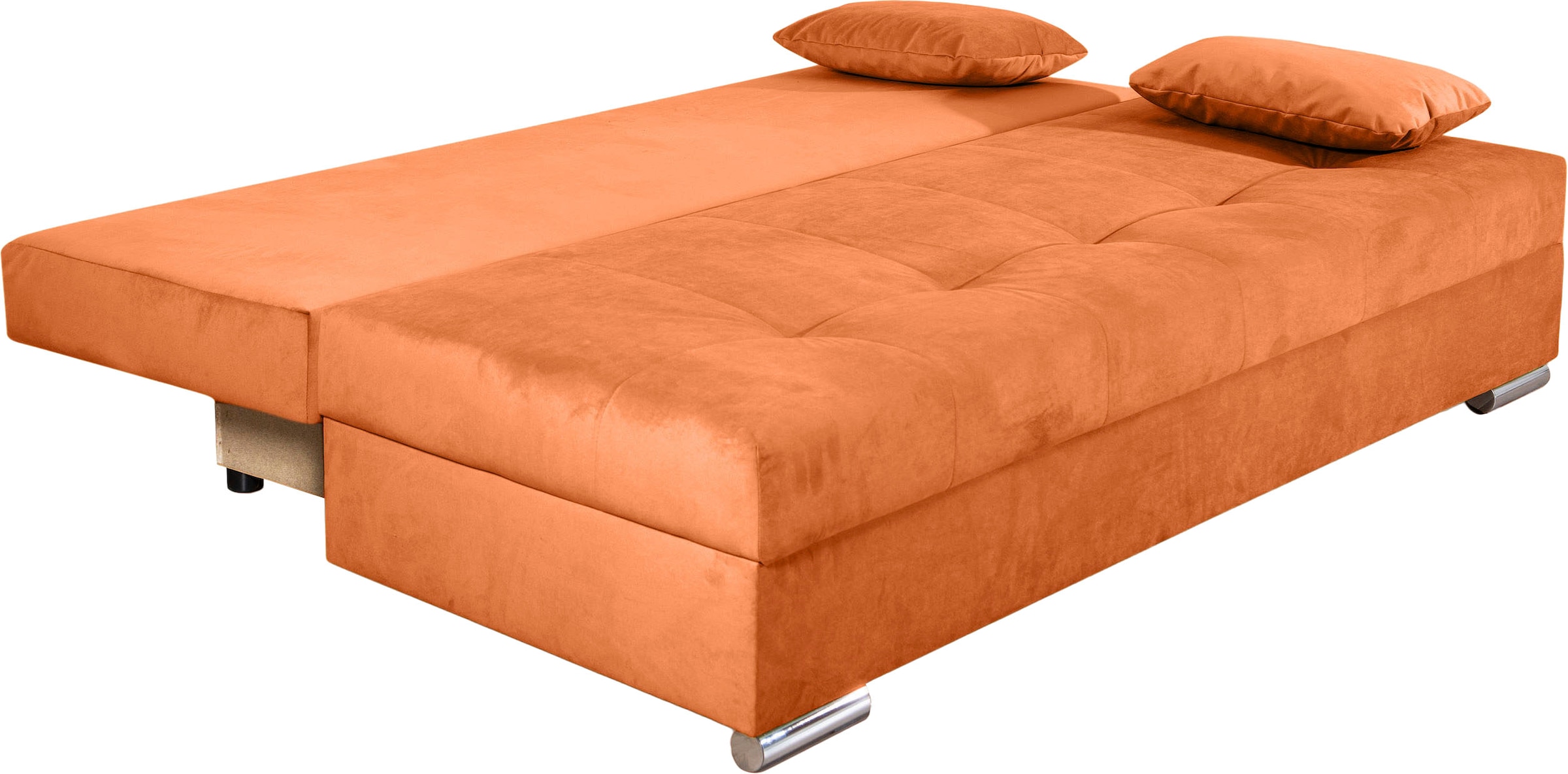 COLLECTION AB Schlafsofa »Tania mit Bettfunktion und Bettkasten«, komfortabler Sitzkomfort: Federkern-Polsterung, inklusive Rückenkissen