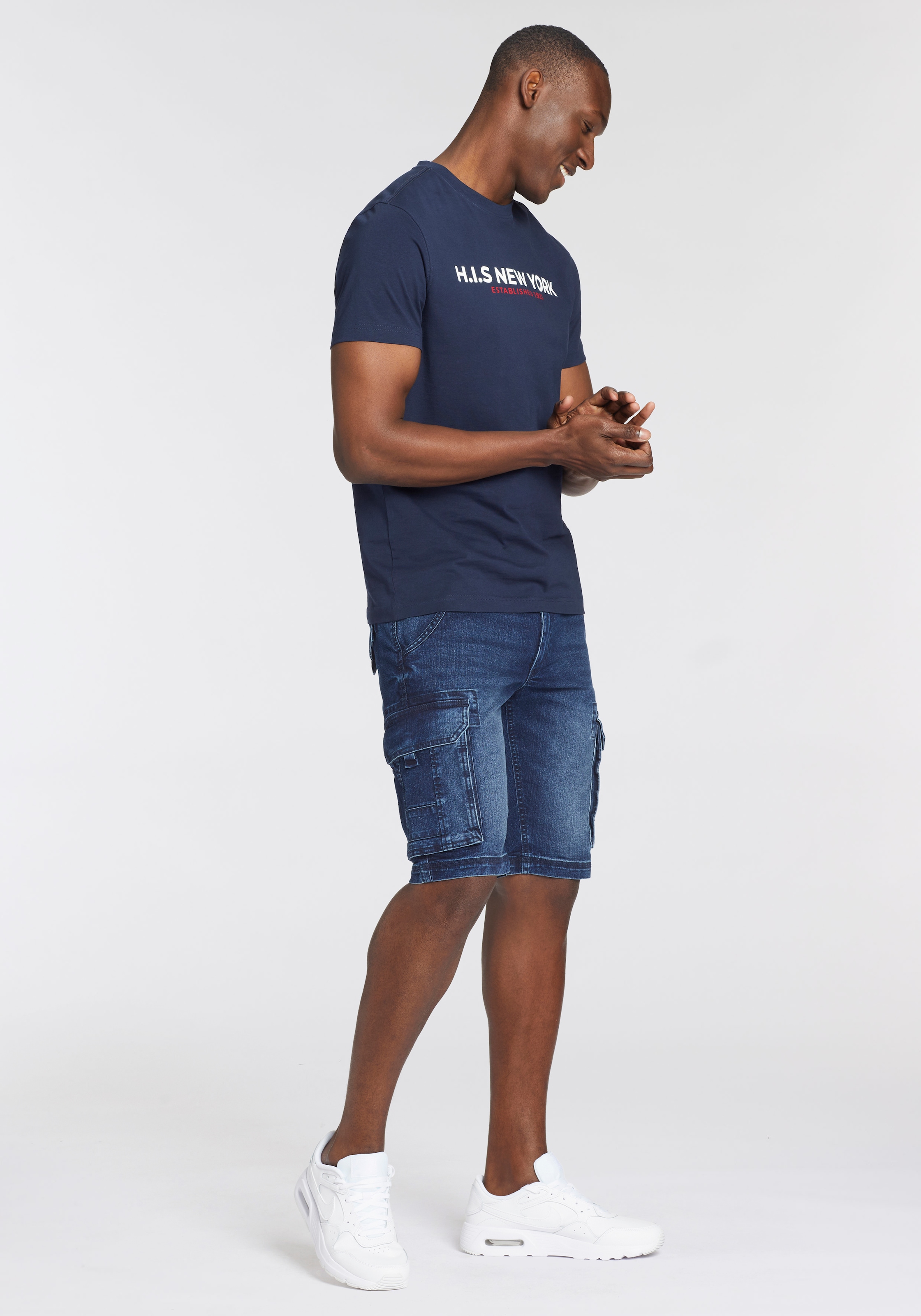H.I.S T-Shirt, Mit großem Frontprint