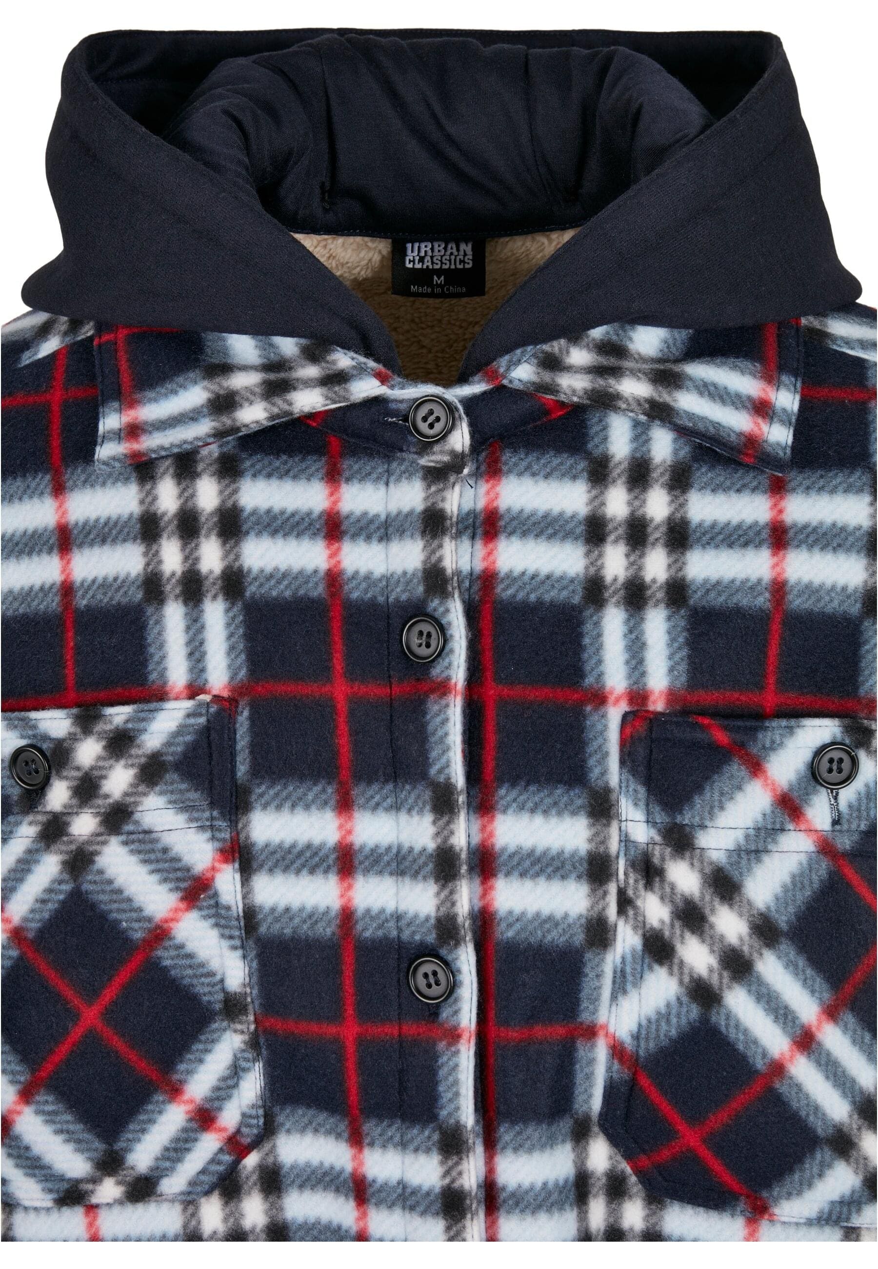 URBAN CLASSICS Allwetterjacke »Urban Classics Herren Hooded Polar Fleece Overshirt« 1 Stk. tlg. mit Kapuze