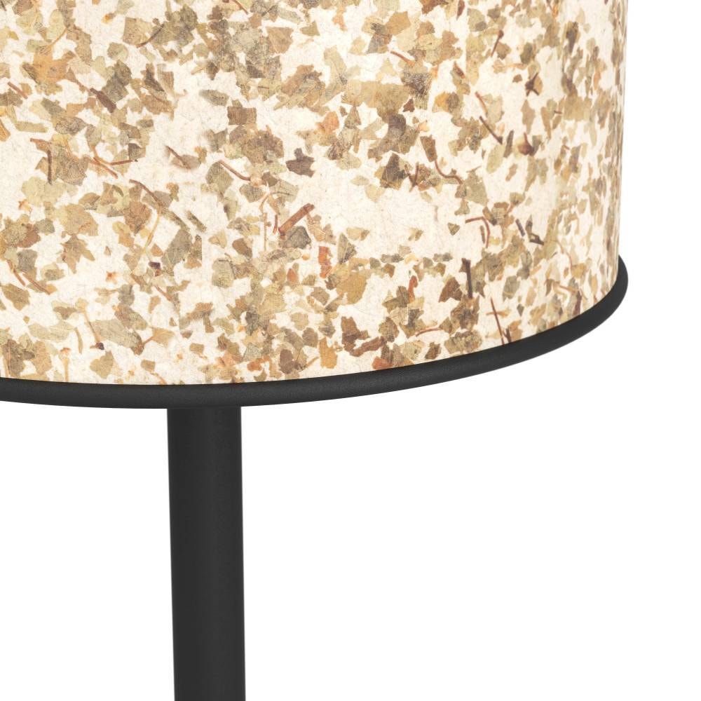 EGLO Tischleuchte »BUTTERBURN«, 1 flammig, Leuchtmittel E27 | ohne Leuchtmittel, Nachttischlampe, Tischleuchte, Textil mit Birkenblättern, Schlafzimmer